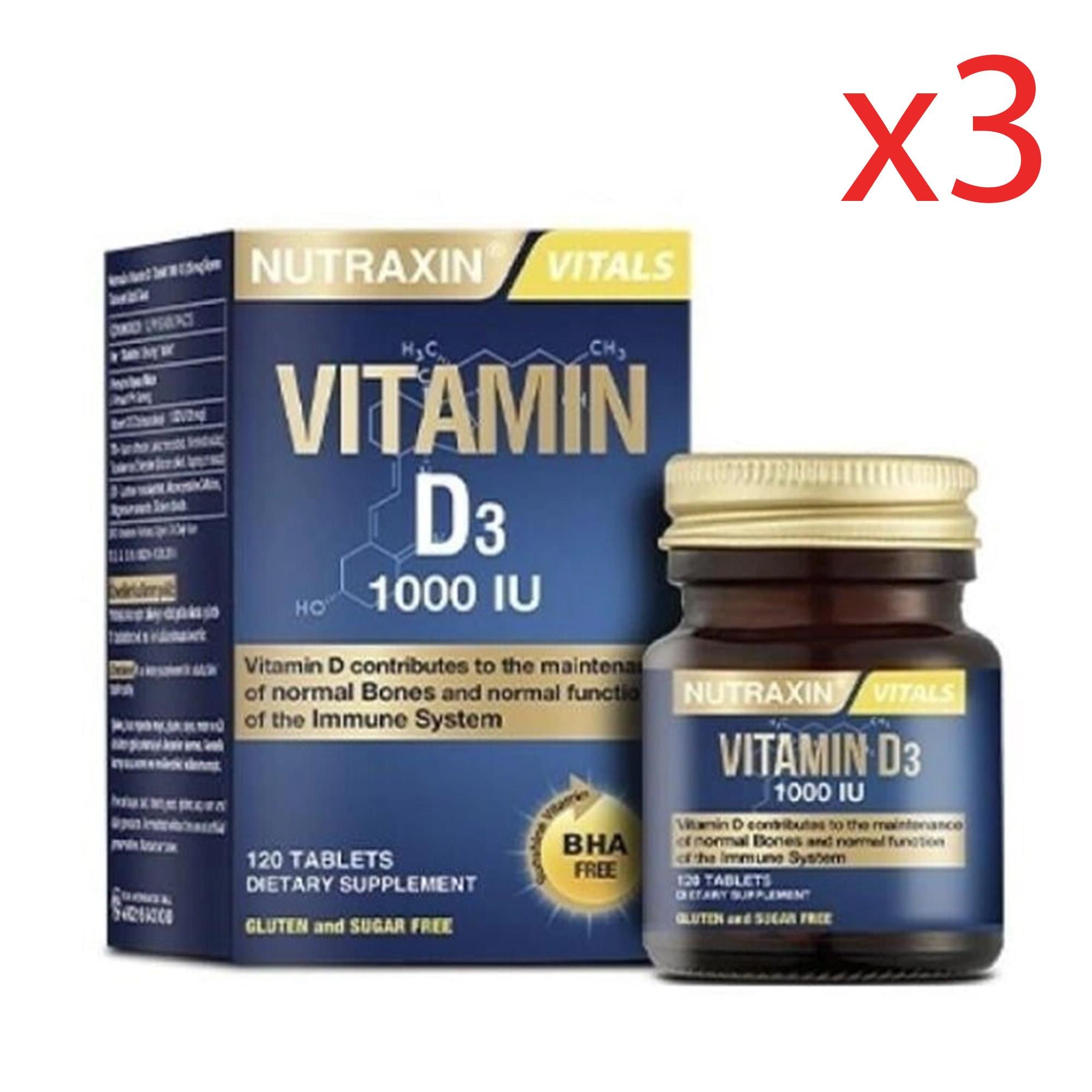 Nutraxin Vitamin D3 120 Tablet 3 Adet