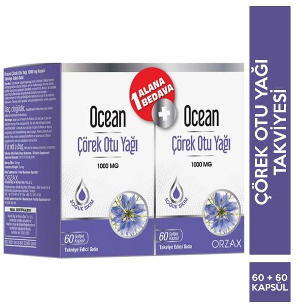 Ocean Çörek Otu Yağı 60 Kapsül 2'li