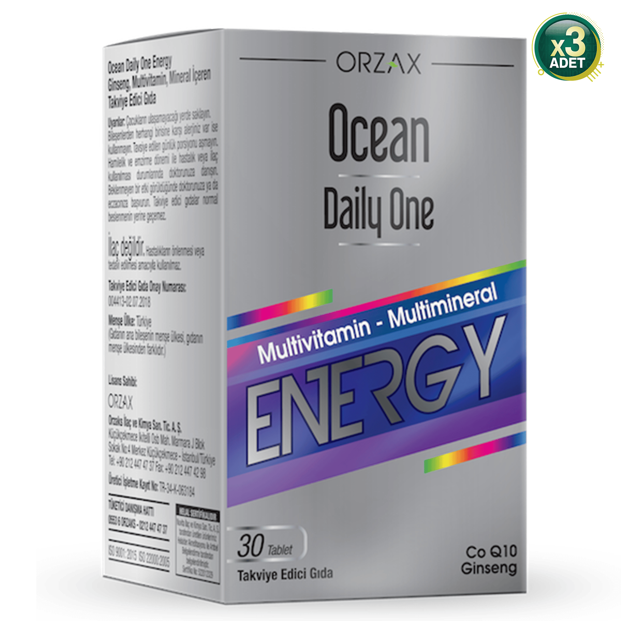 Ocean Daily One Energy 30 Tablet 3'lü