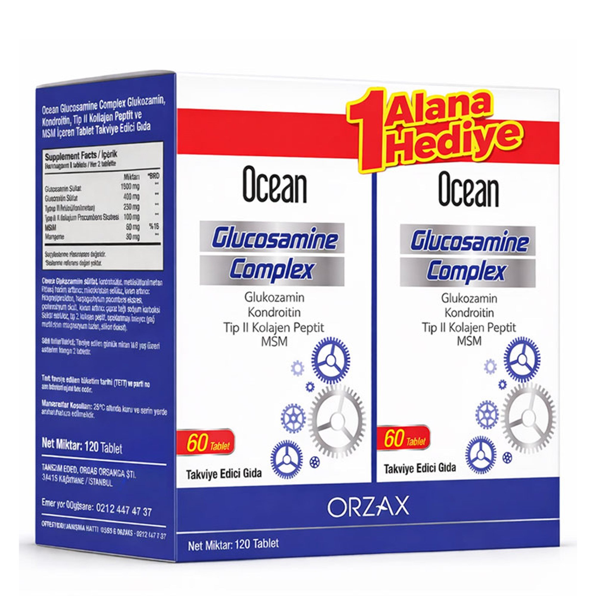 Ocean Glukozamin Kompleks 60 Tablet 2'li