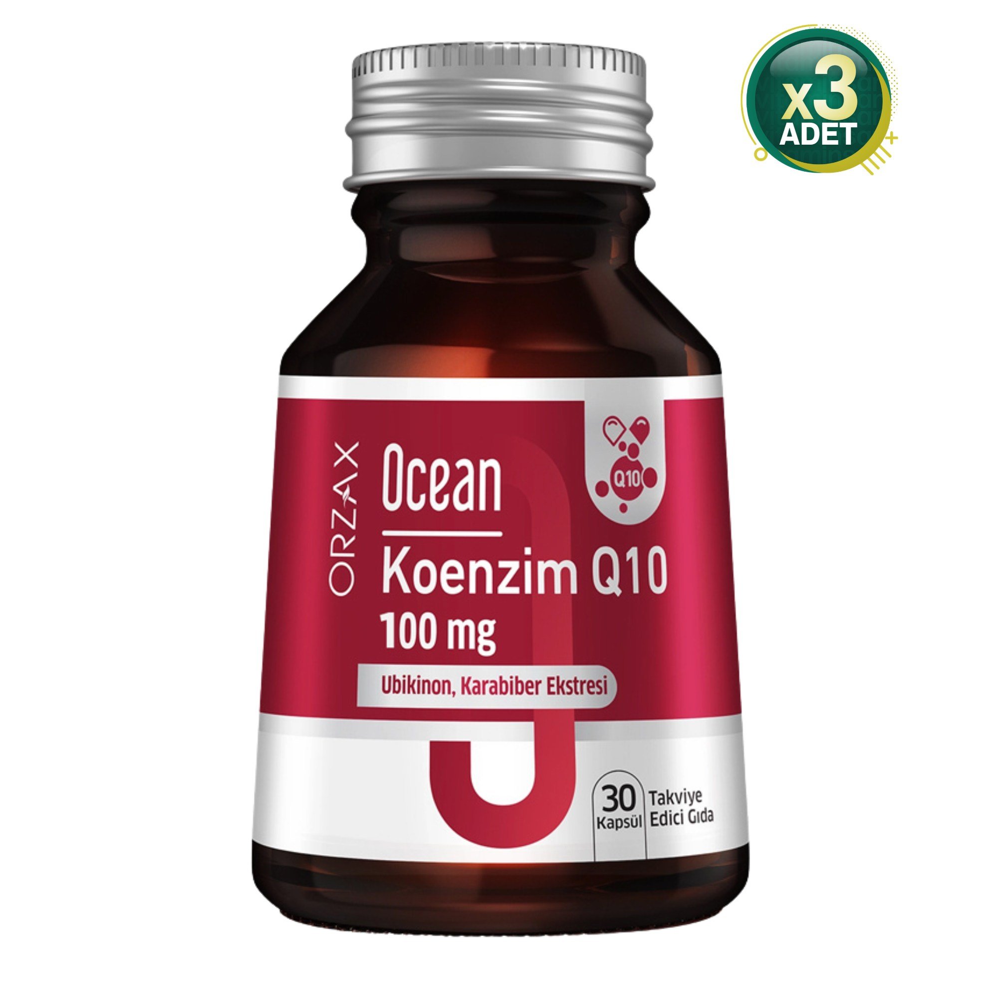 Ocean Koenzim Q10 100 mg 30 Kapsül 3 Adet