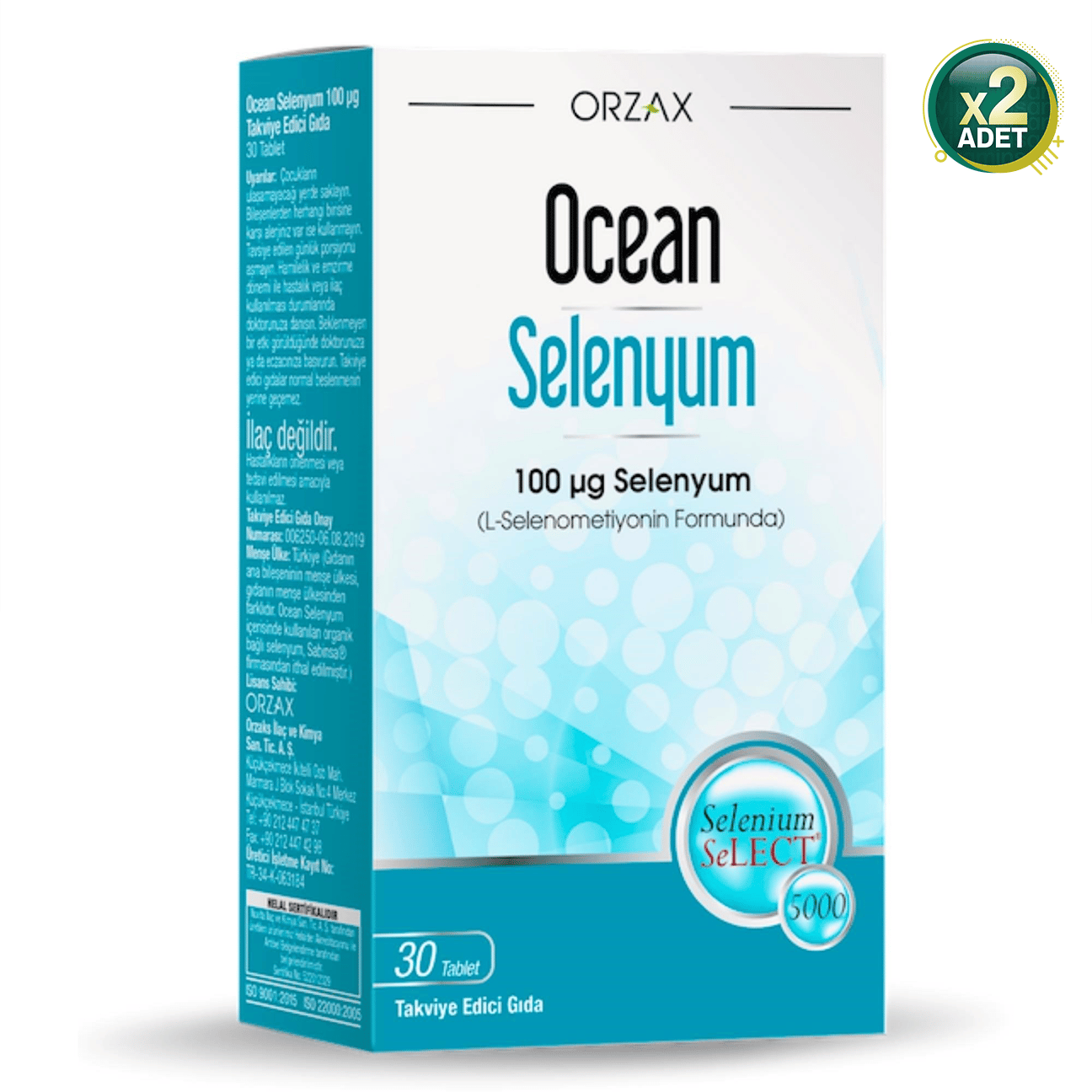 Ocean Selenyum 100 mcg 30 Tablet 2'li