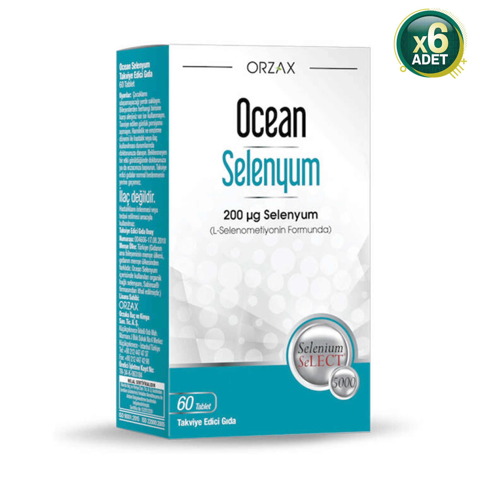 Ocean Selenyum 200 mcg 60 Tablet 6'lı
