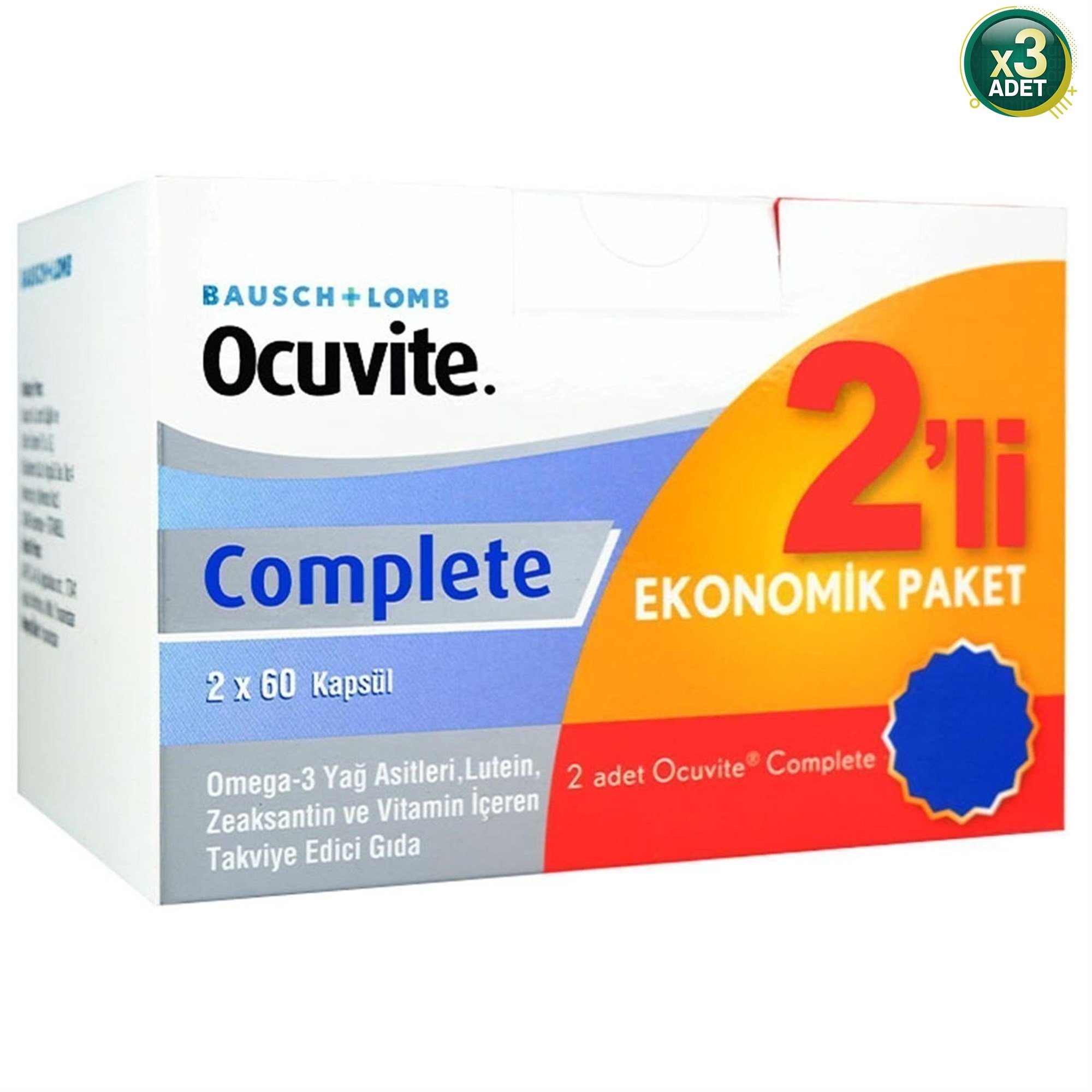 Ocuvite Complete 2'li 60 Kapsül x3 Adet
