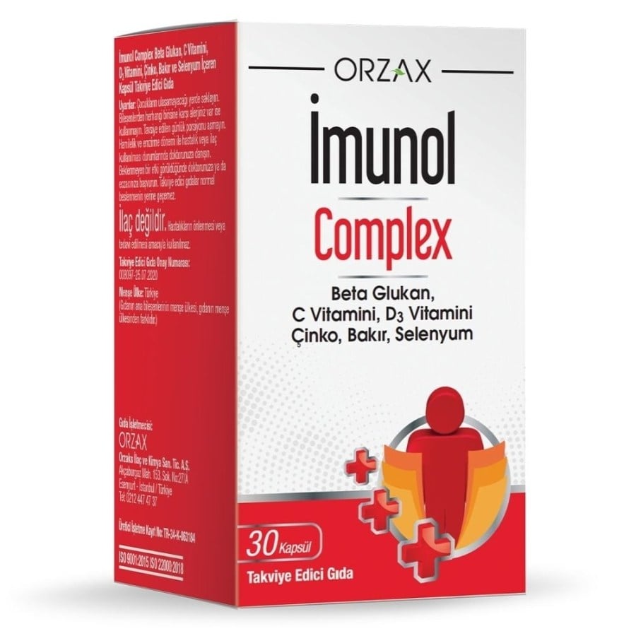 Orzax İmunol Complex Beta Glukan 30 Kapsül