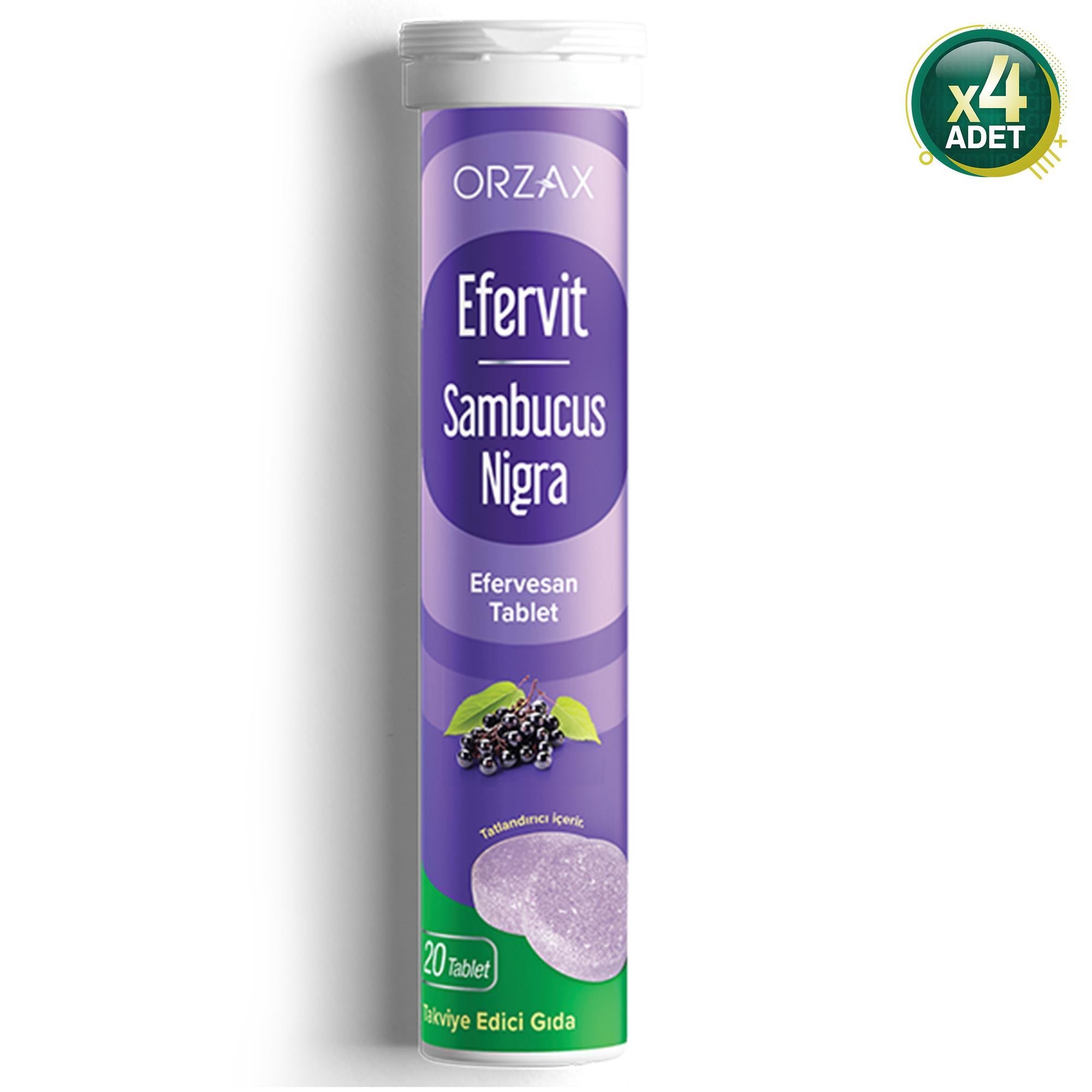 Orzax Ocean Efervit Sambucus Nigra 20 Tablet 4 Adet