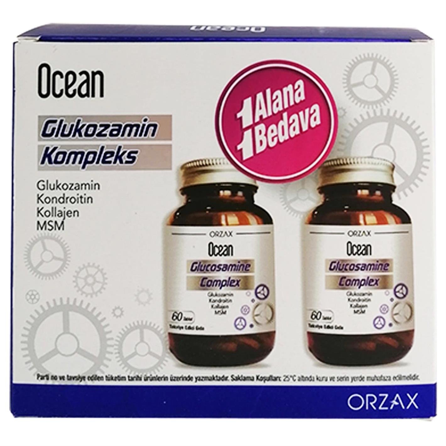 Orzax Ocean Glukozamin Kompleks 60+60 Tablet - 1 ALANA 1 BEDAVA