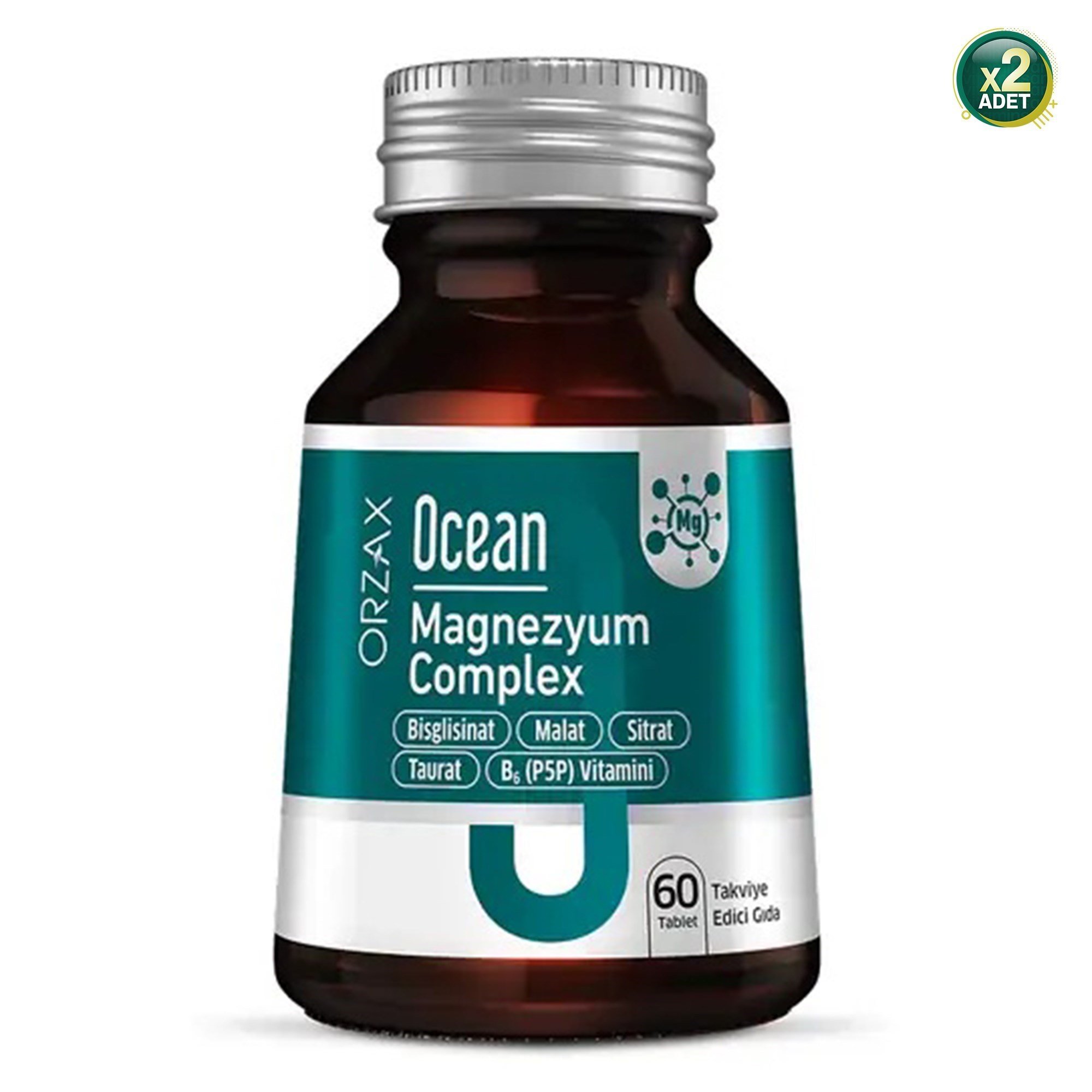 Orzax Ocean Magnezyum Complex 60 Tablet 2'li Paket