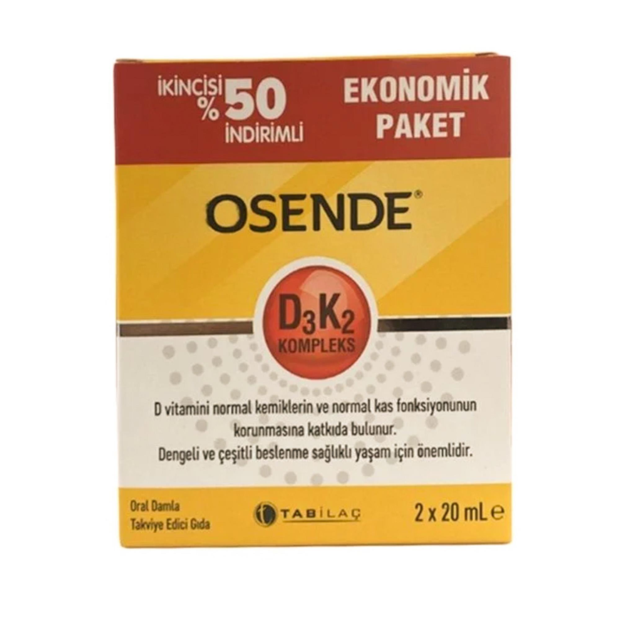 Osende D3K2 Damla 20 ml - İkincisi %50 İndirimli