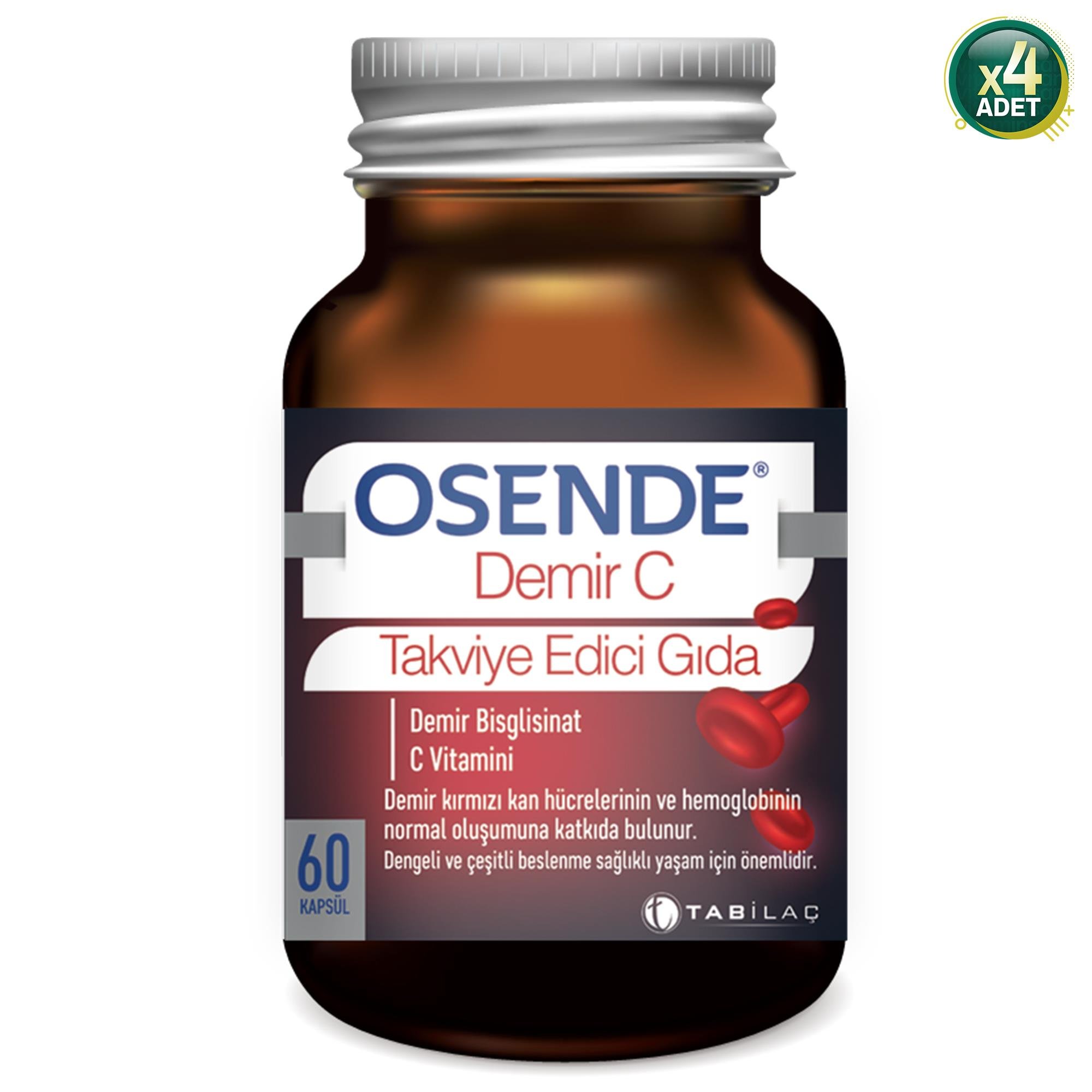 Osende Demir C 60 Kapsül 4 Adet