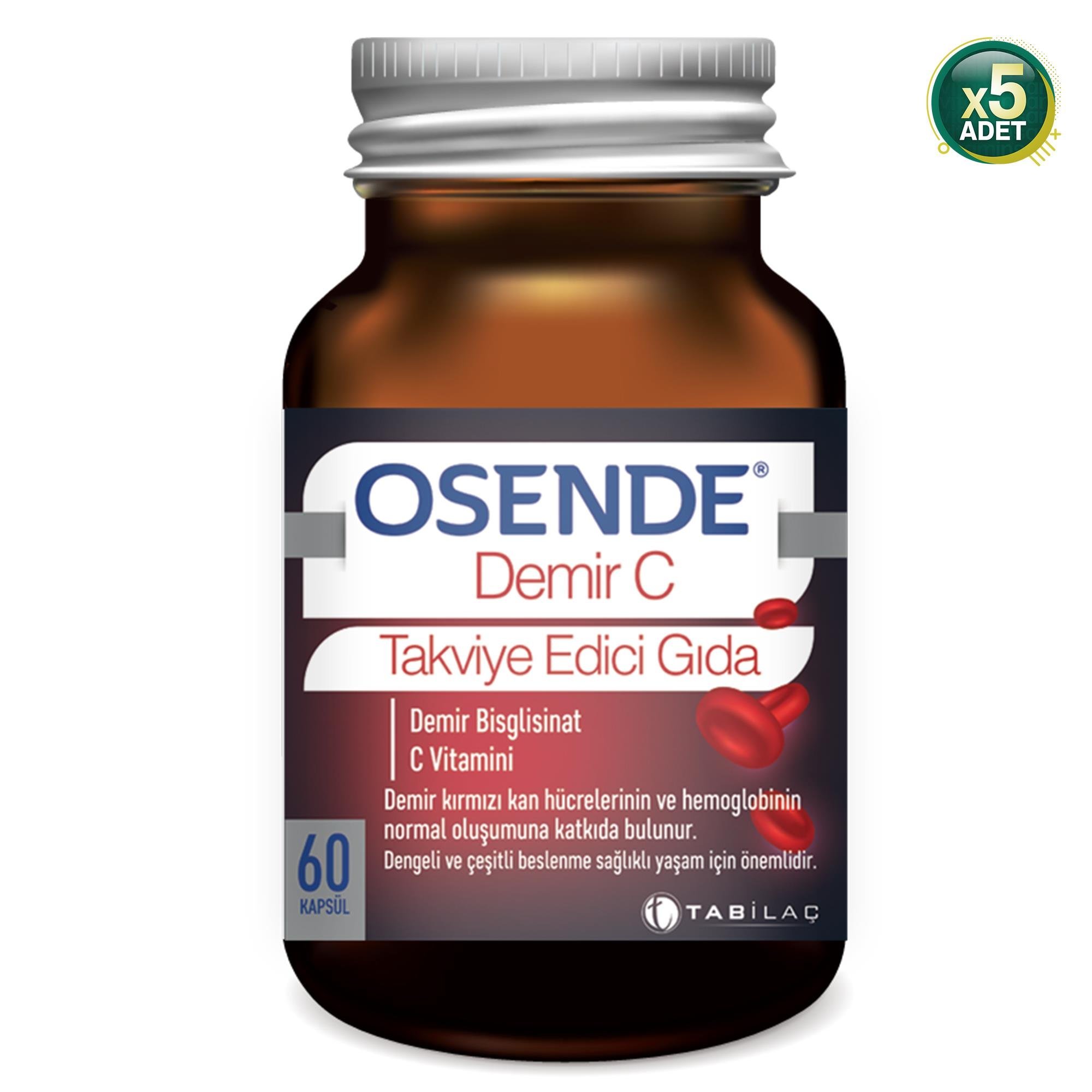 Osende Demir C 60 Kapsül 5 Adet