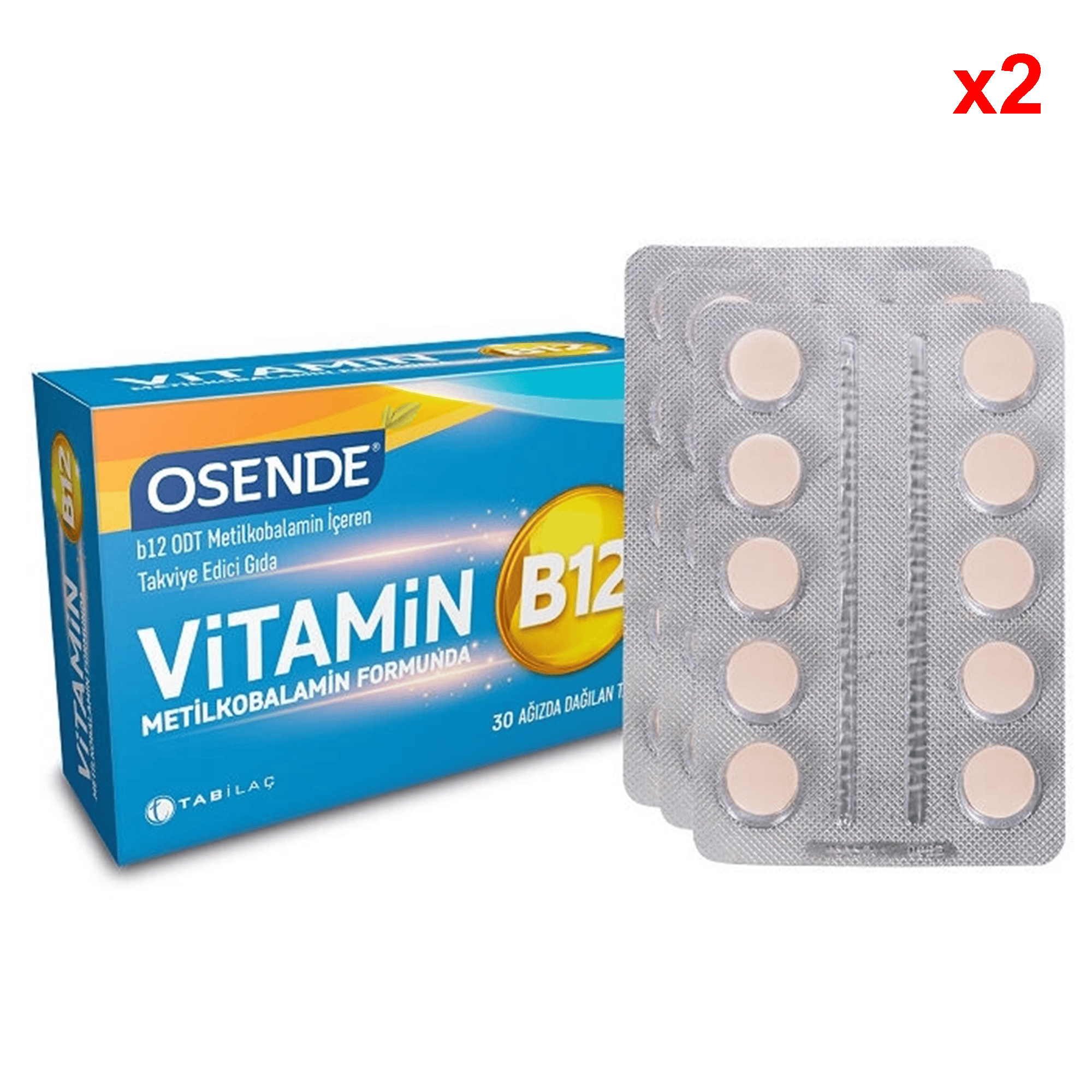 Osende Metilkobalamin B12 30 Tablet 2 Adet