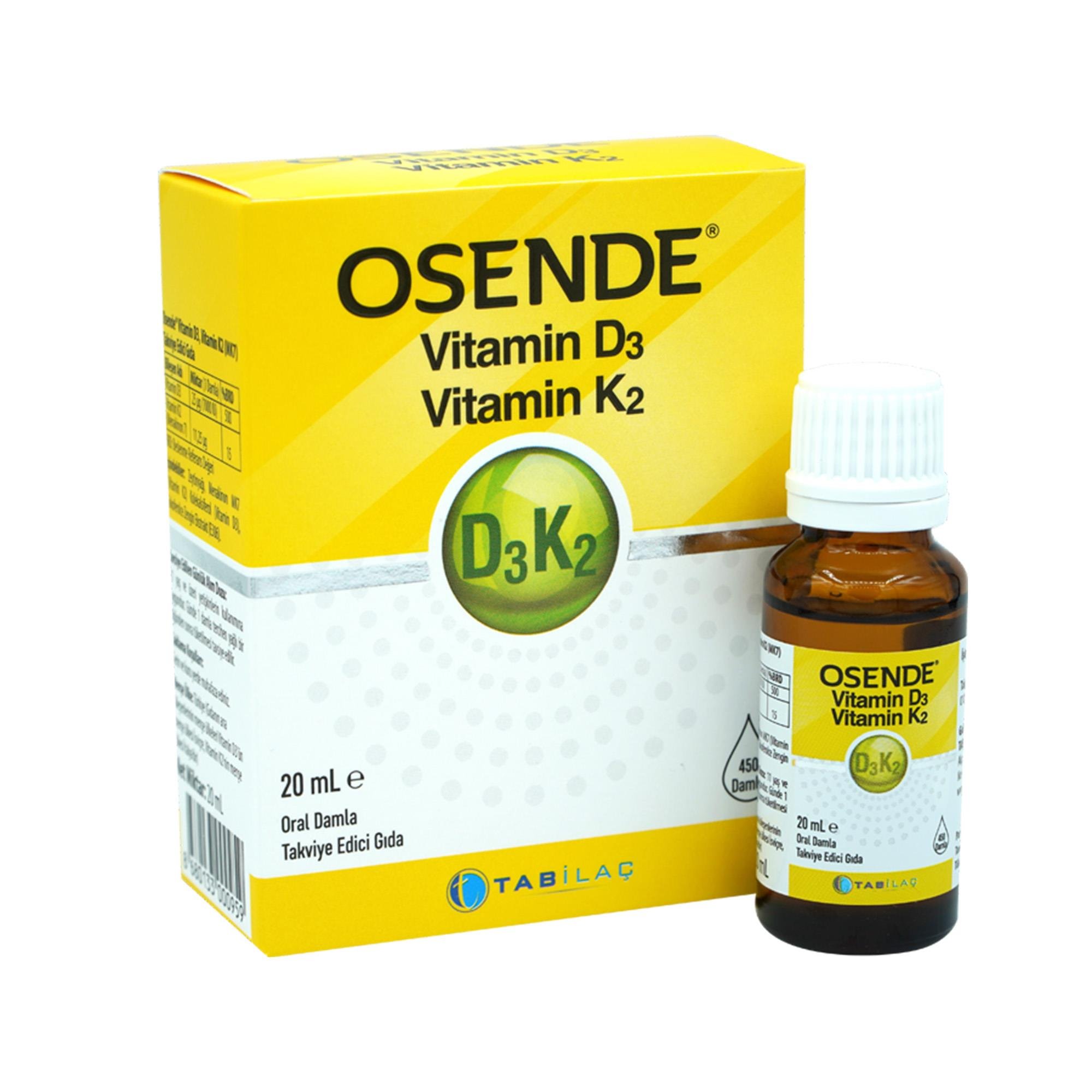 Osende Vitamin D3 K2 Damla 20 ml