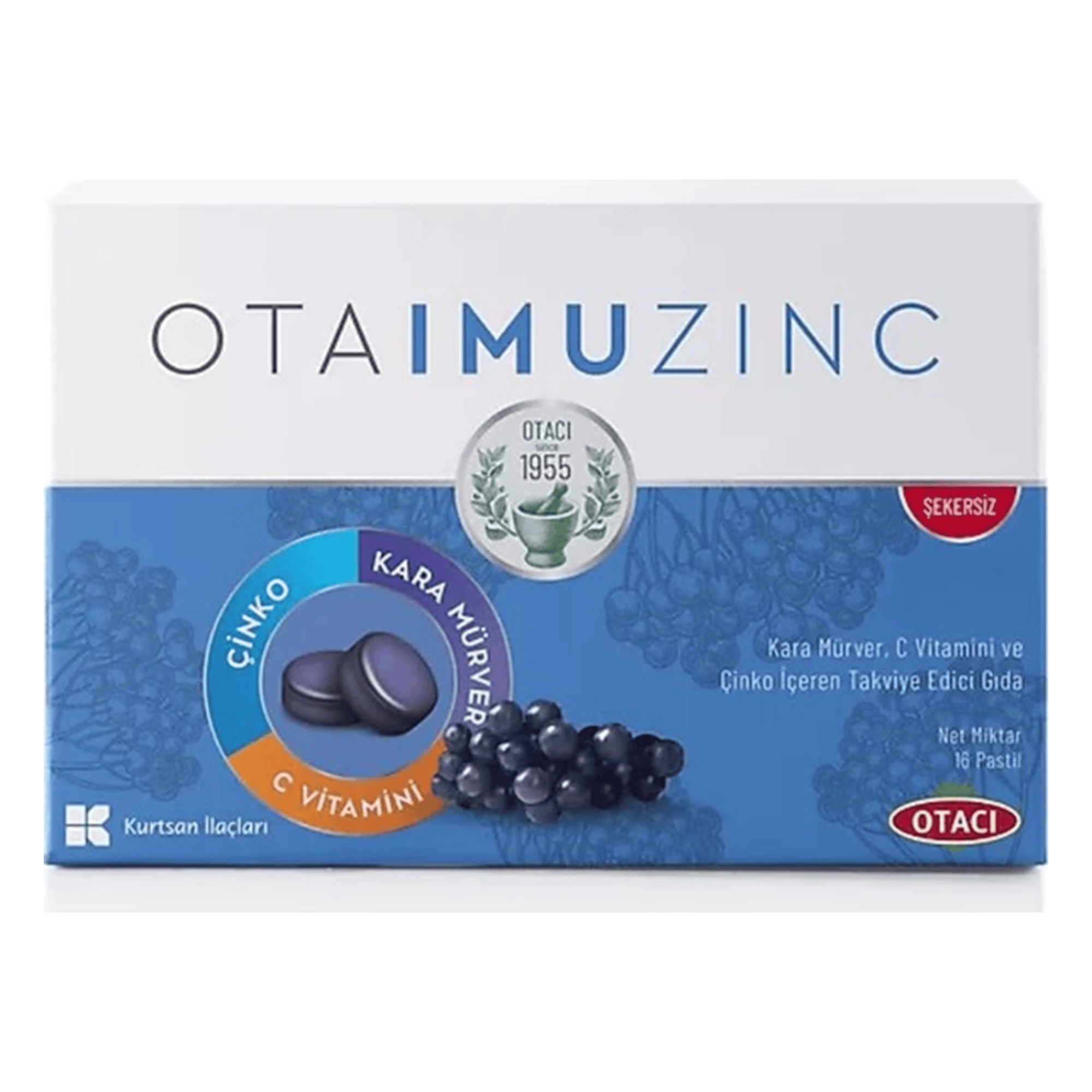 Otacı Otaimuzinc Kara Mürverli 16'lı Pastil
