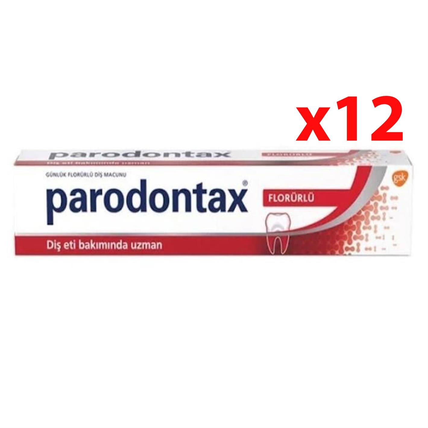 Parodontax Florürlü Diş Macunu 75 ML 12 Adet