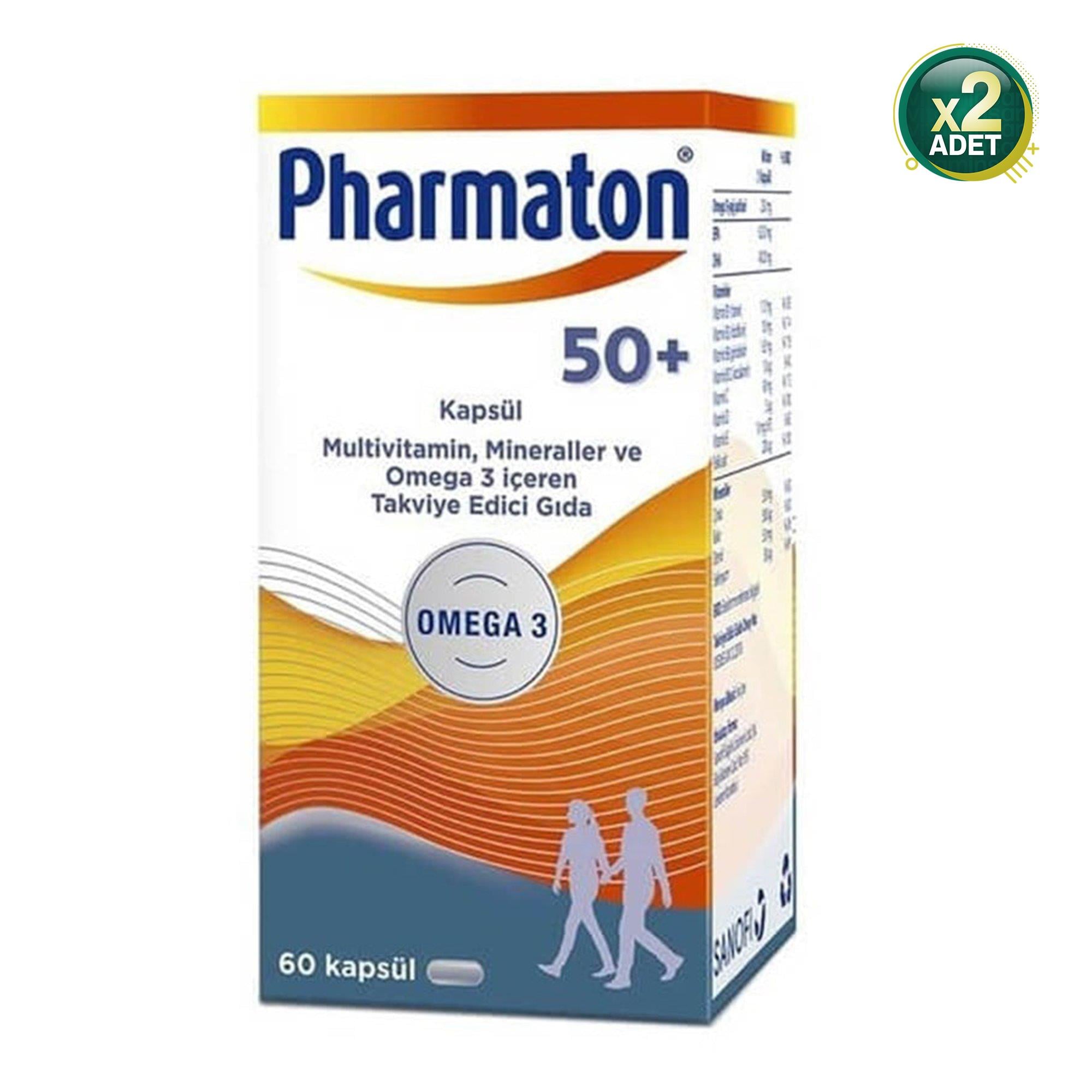 Pharmaton 50 Plus 60 Kapsül 2 Adet
