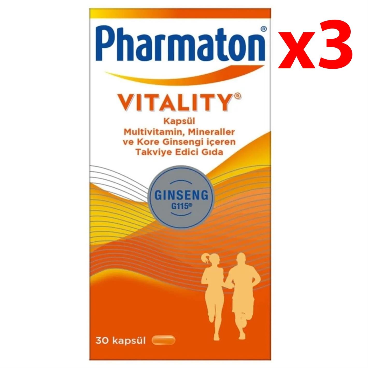 Pharmaton Vitality 30 Tablet 3 Adet