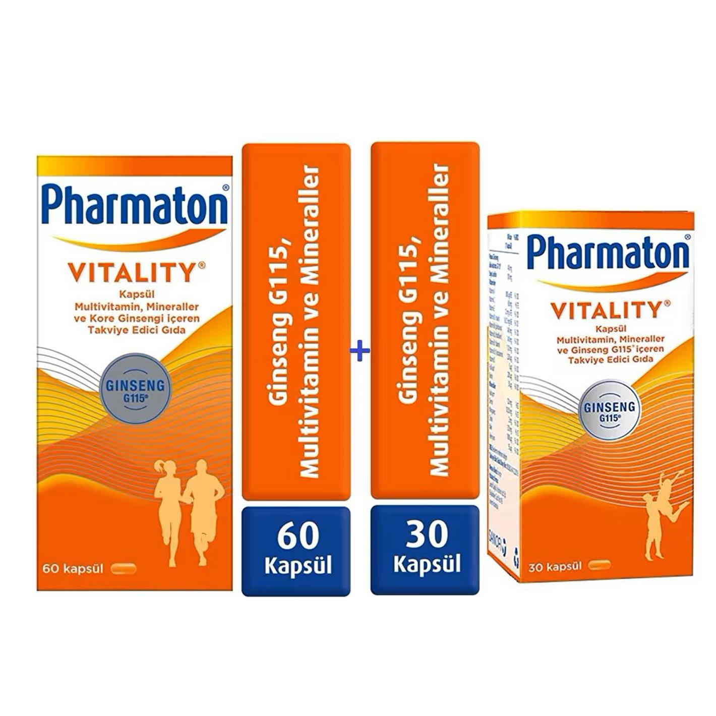 Pharmaton Vitality 60 Kapsül + 30 Kapsül