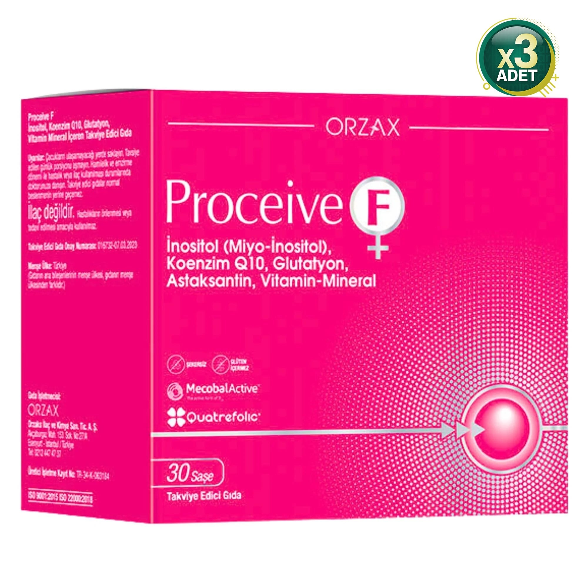 Proceive F 30 Saşe 3 Adet