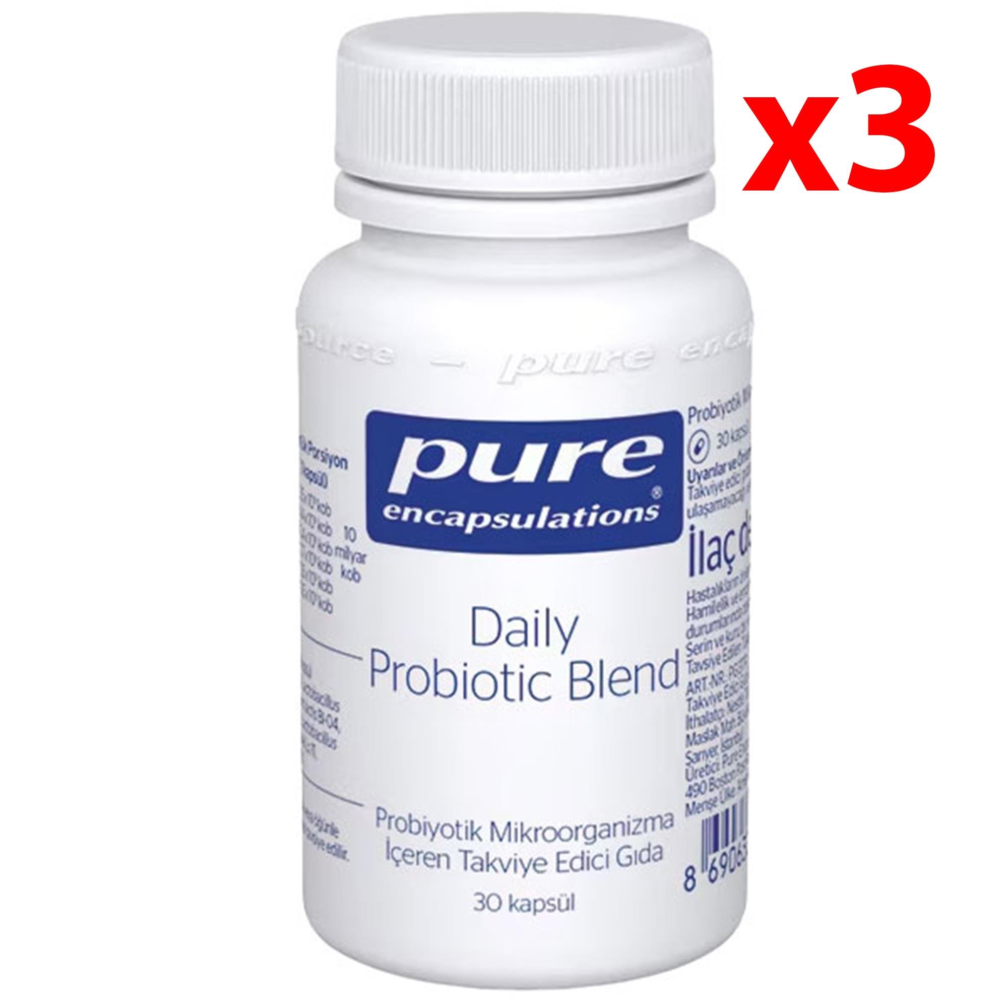 Pure Encapsulations Daily Probiotic 30 Kapsül 3 Adet