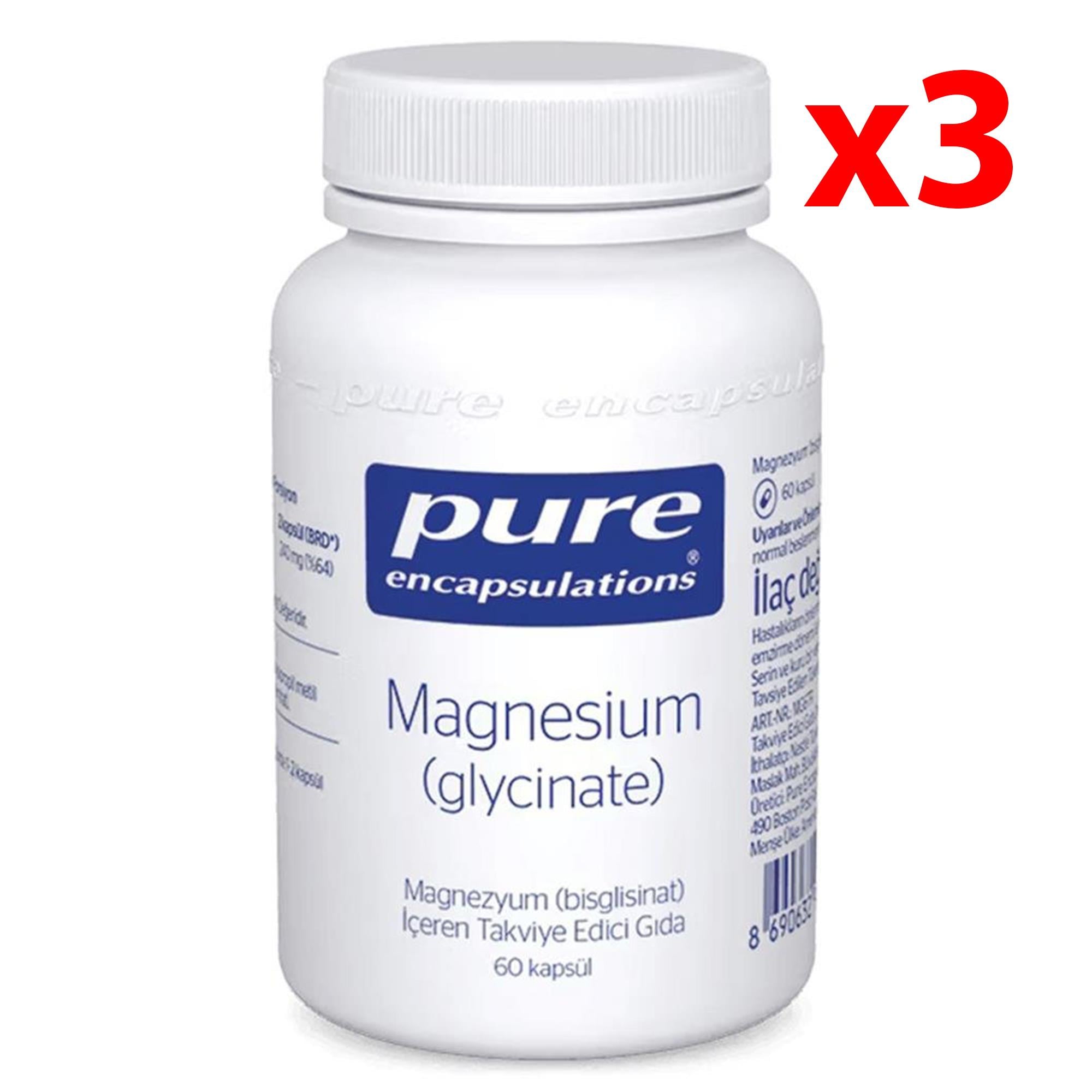 Pure Encapsulations Magnesium (glycinate) 60 Kapsül 3 Adet