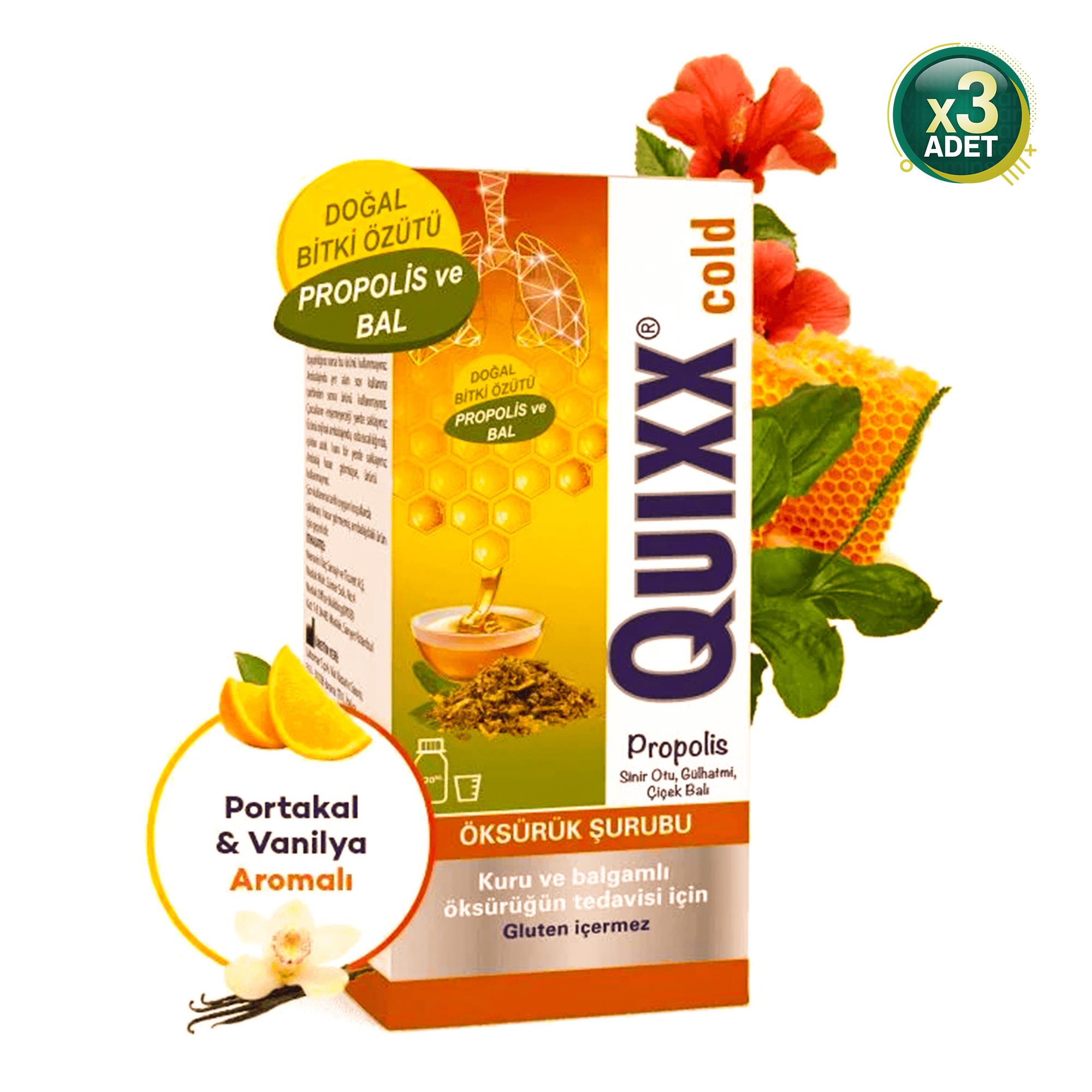 Quixx Cold Propolis Şurup 100 ml 3'lü