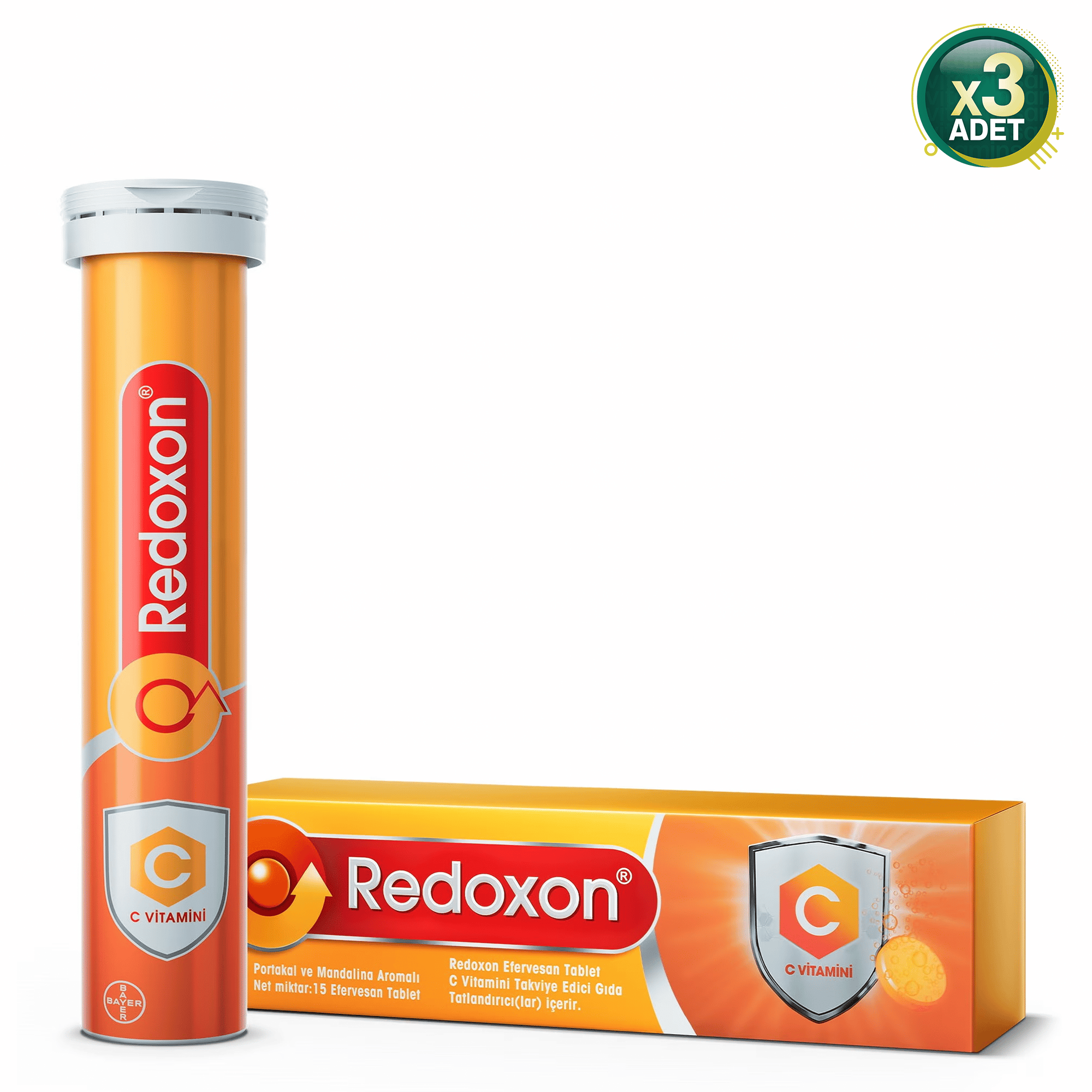 Redoxon Vitamin C 1000 mg Efervesan 15 Tablet 3 Adet