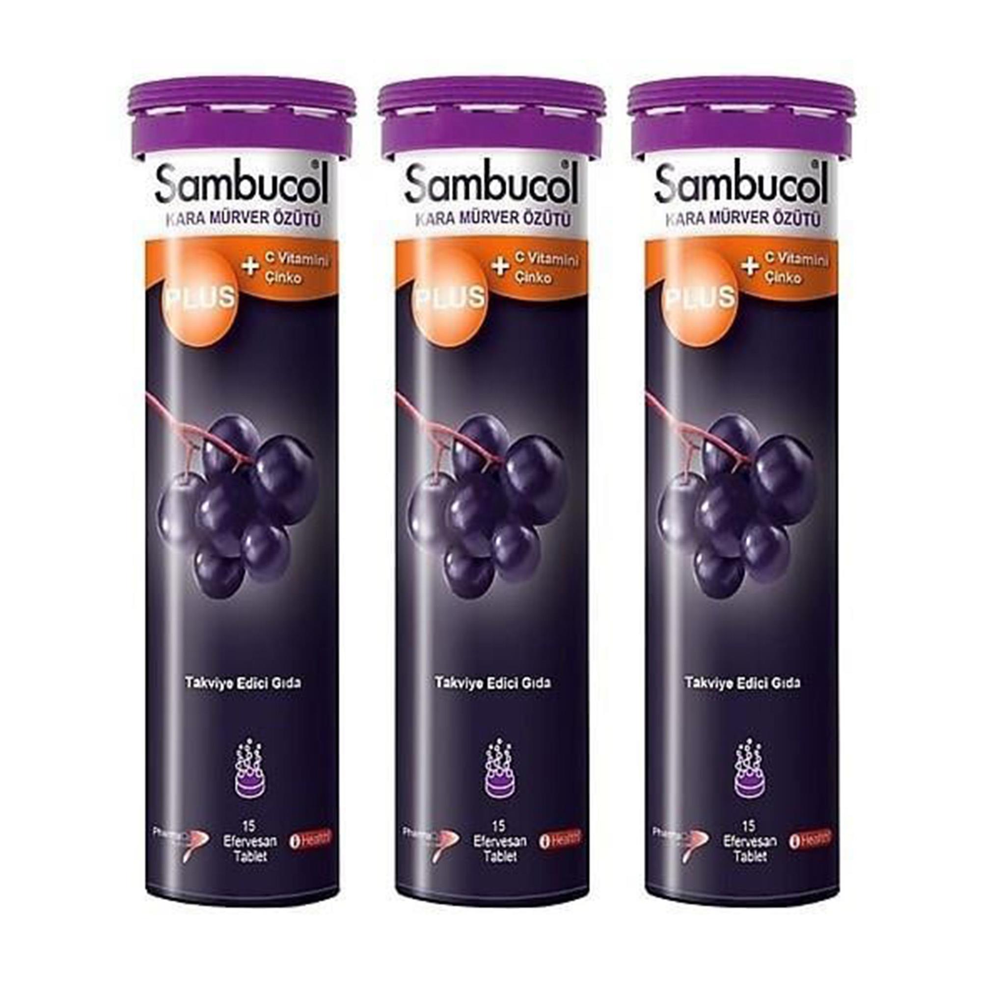 Sambucol Plus Efervesan 15 Tablet 3 Adet