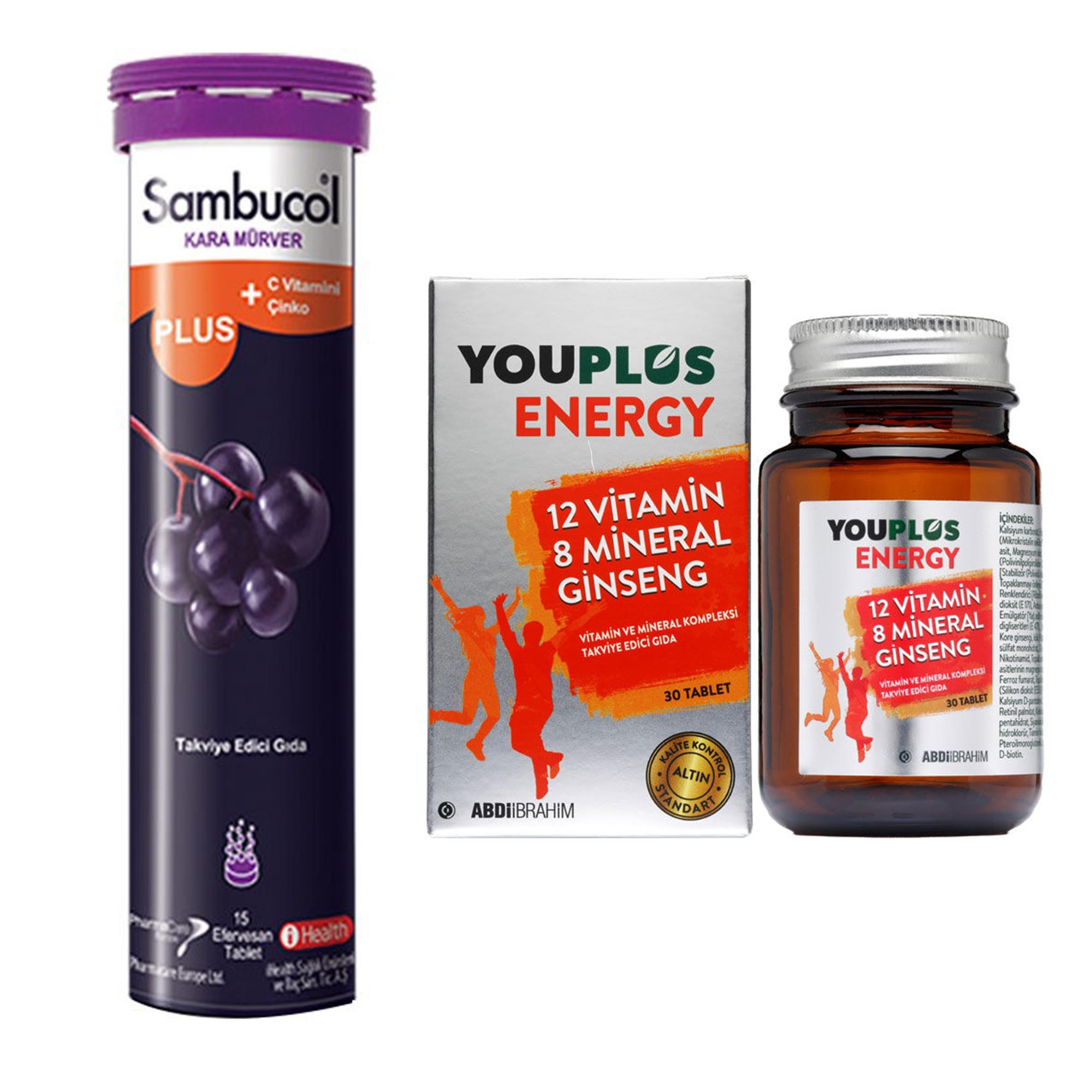 Sambucol Plus Efervesan + Youplus Energy Vitamin Mineral Kompleksi