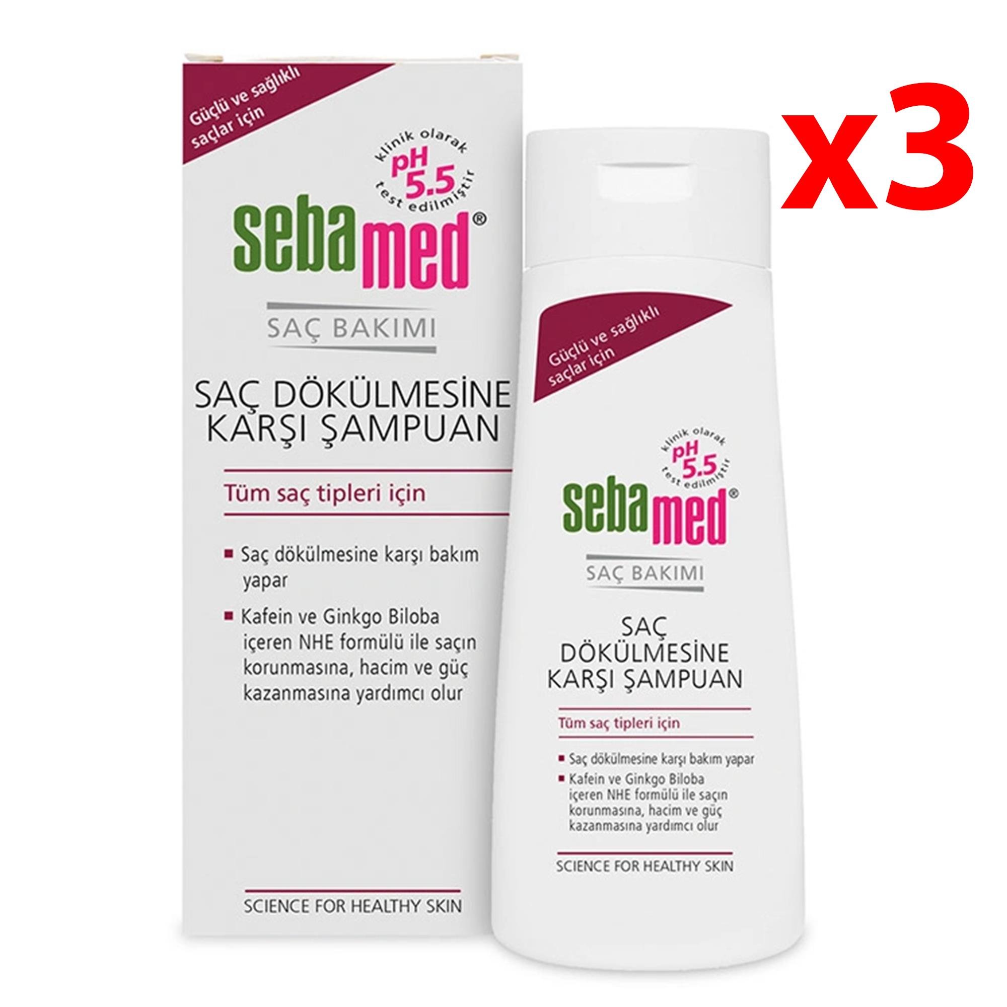 Sebamed Saç Dökülmesine Karşı Şampuan 400 ml 3 Adet