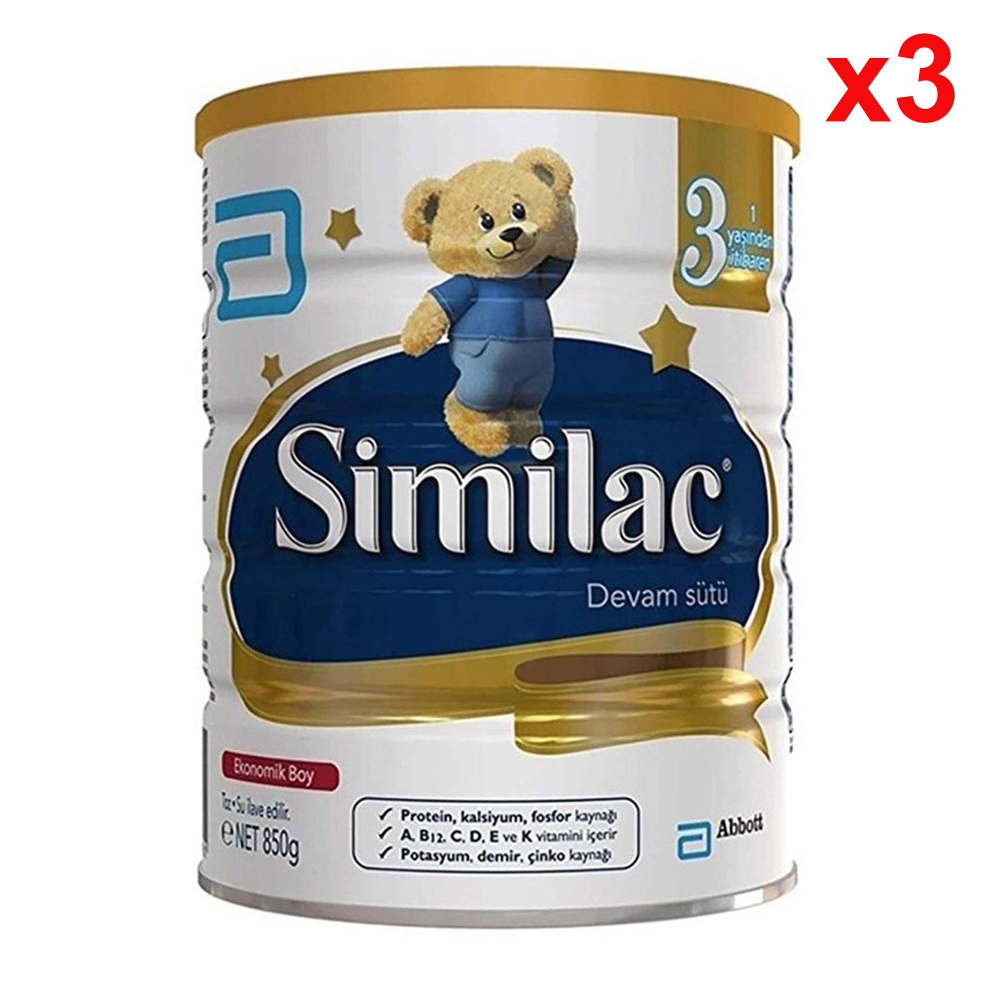 Similac 3 Devam Sütü 850 gr 3 Adet