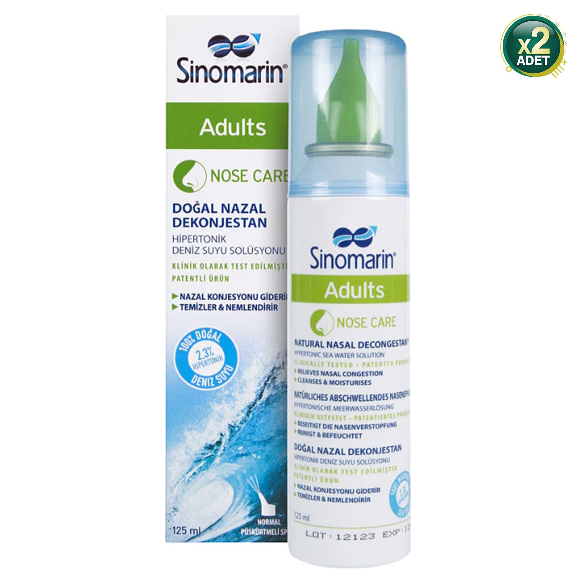 Sinomarin Adults Yetişkinler İçin Deniz Suyu 125 ml 2 Adet