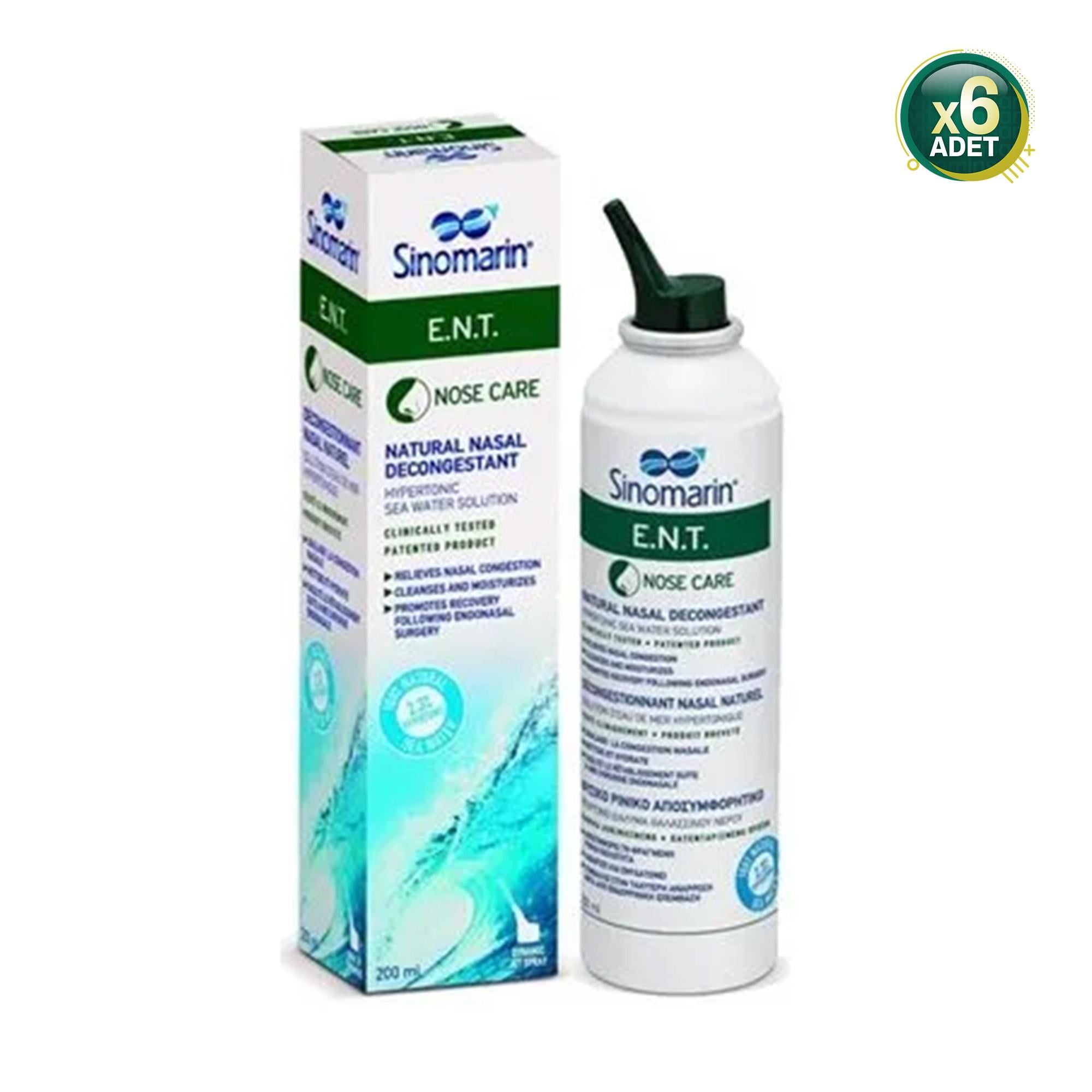 Sinomarin E.N.T. Deniz Suyu Spreyi 200 Ml 6 Adet