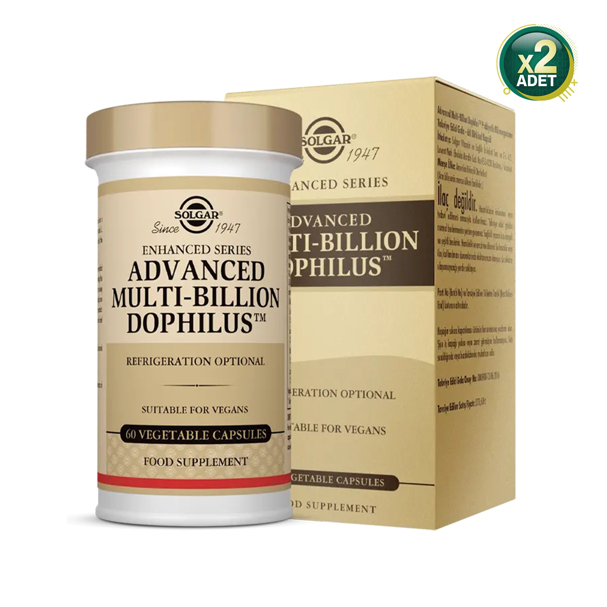 Solgar Advanced Multi-Billion Dophilus 60 Kapsül 2 Adet