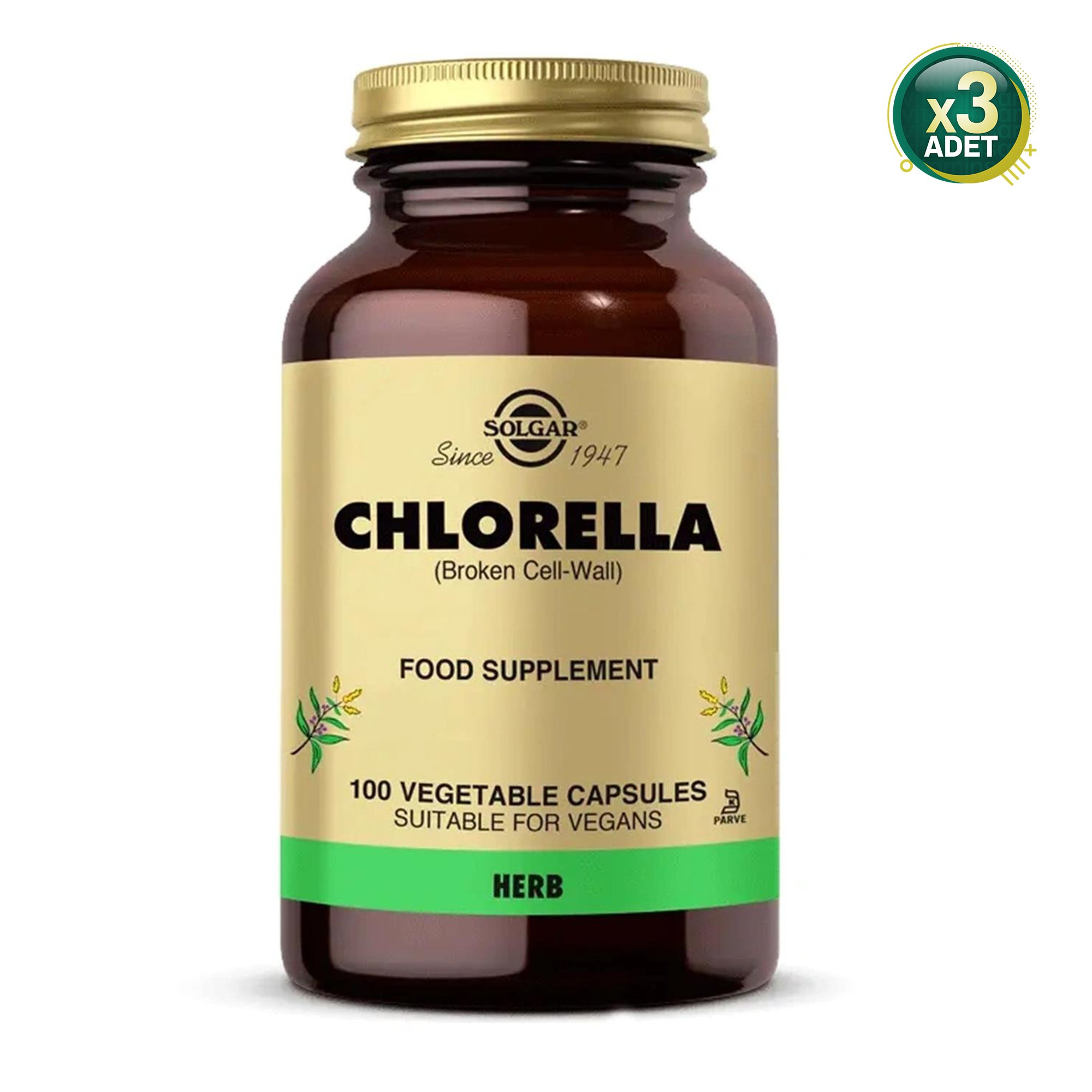 Solgar Chlorella 100 Tablet 3 Adet