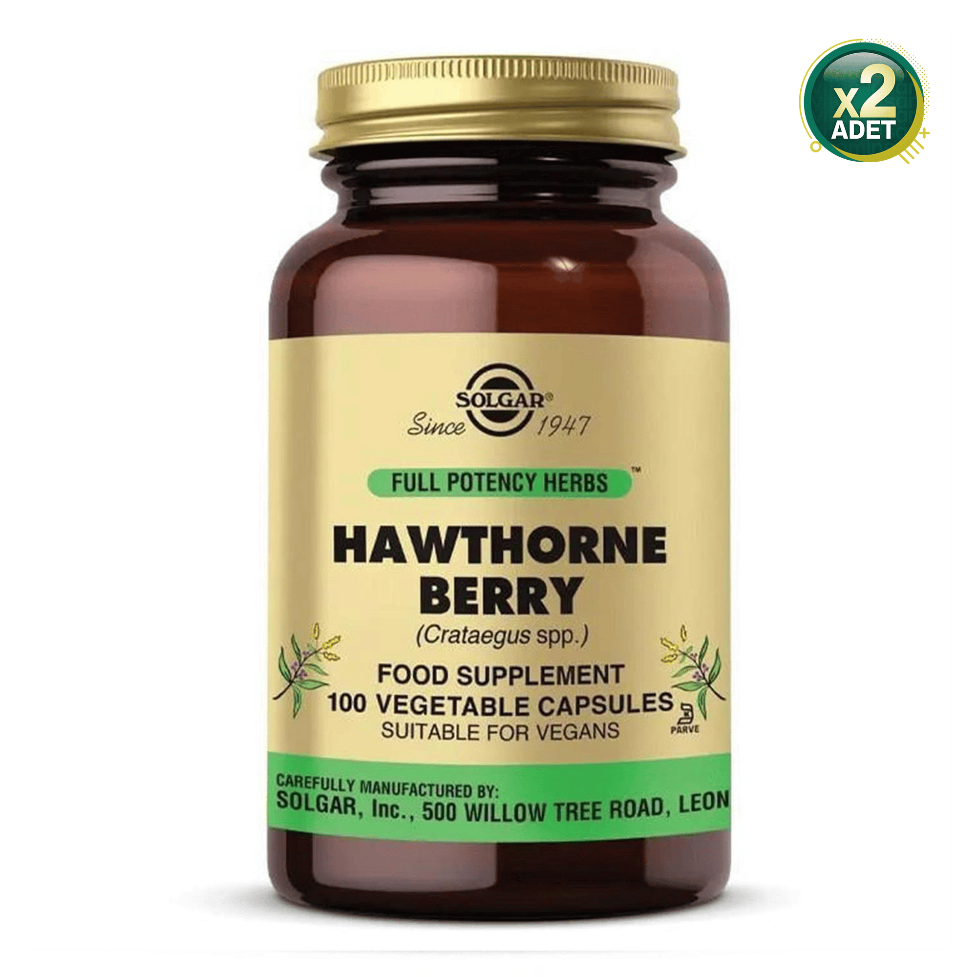 Solgar Hawthorne Berry 100 Kapsül 2 Adet