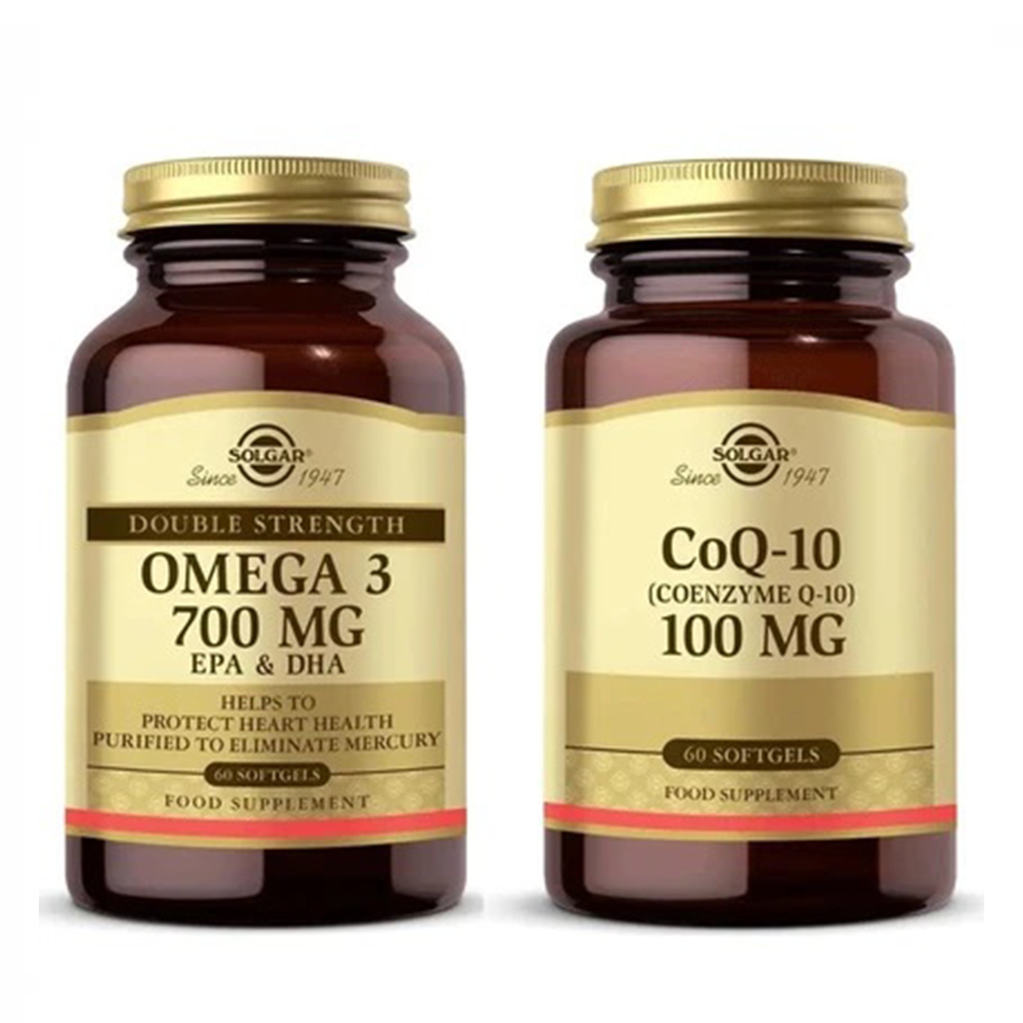 Solgar Omega 3 700 mg 60 Softgel+Solgar Coenzyme Q-10 100 mg 60 Softgel