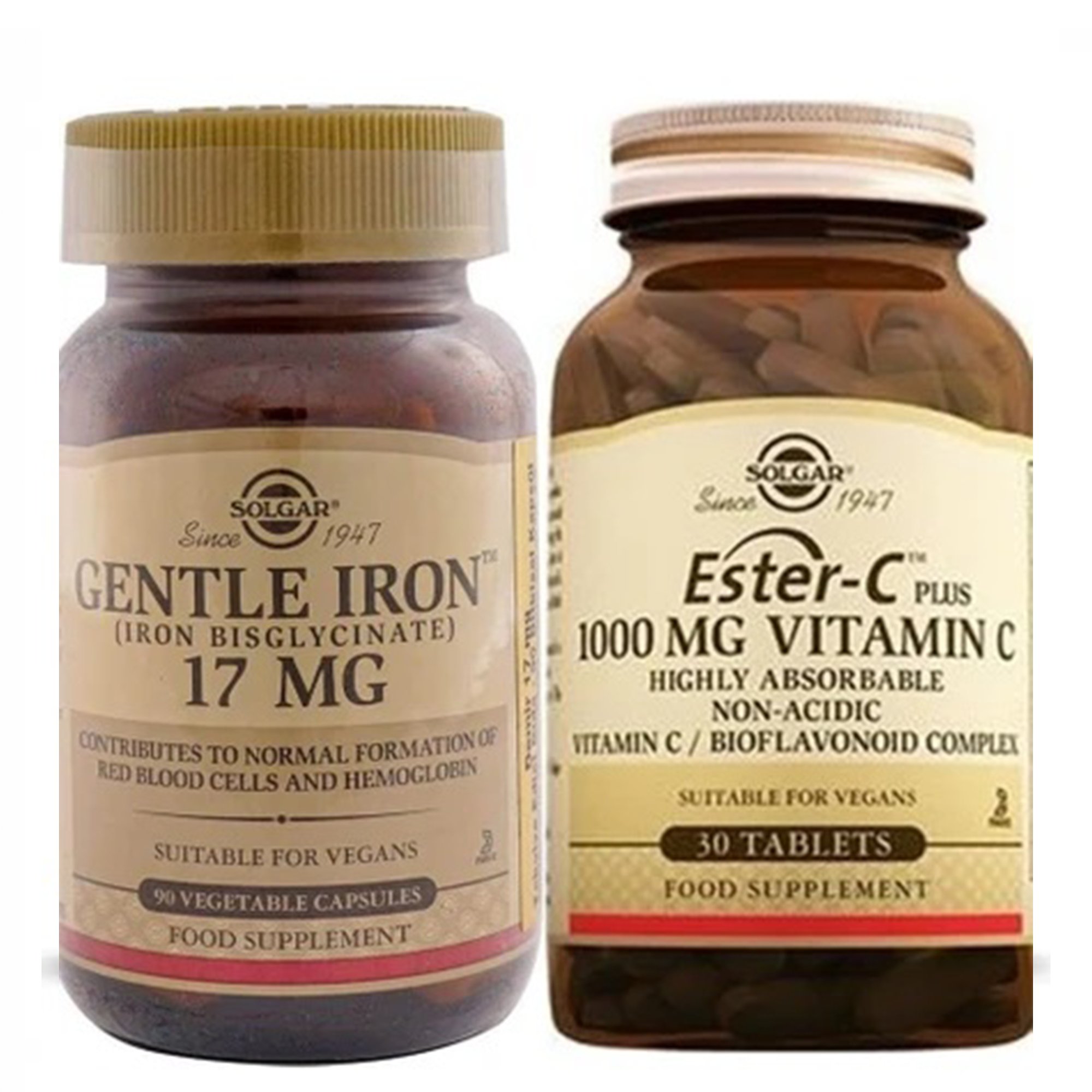 Solgar Quercetin Complex With Ester-C Plus 50 Tablet+ Gentle Iron 17 Mg 90 Kapsül - İlaç Kutusu Hediyeli
