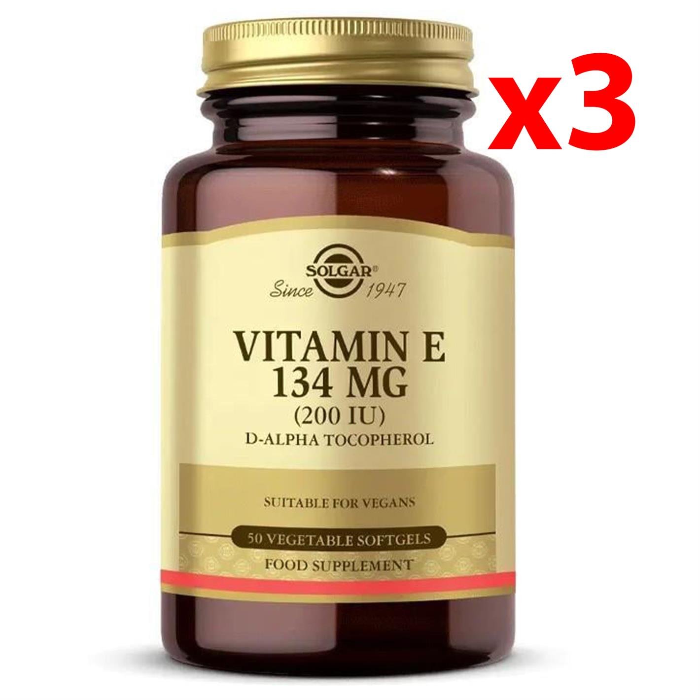 Solgar Vitamin E 268 Mg (400 IU) 50 Kapsül 3 Adet