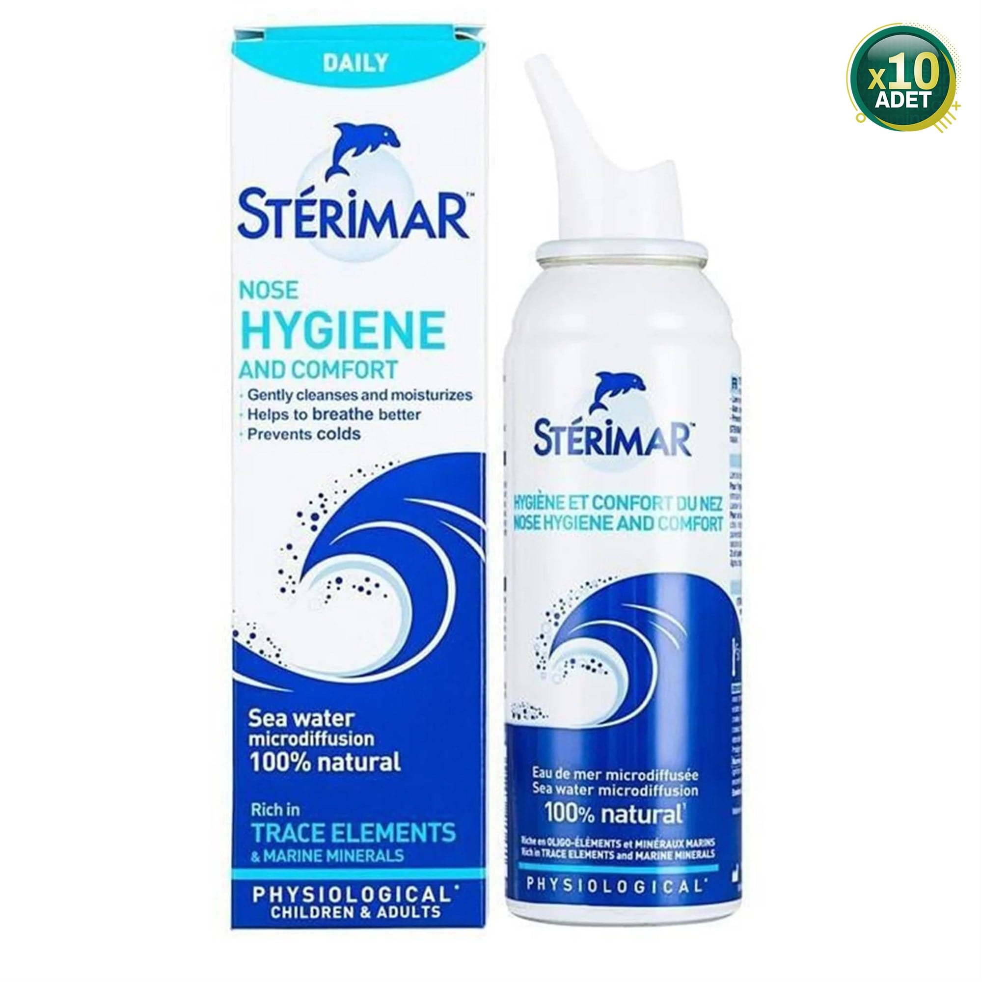 Sterimar Deniz Suyu Burun Spreyi 100 ML 10 Adet
