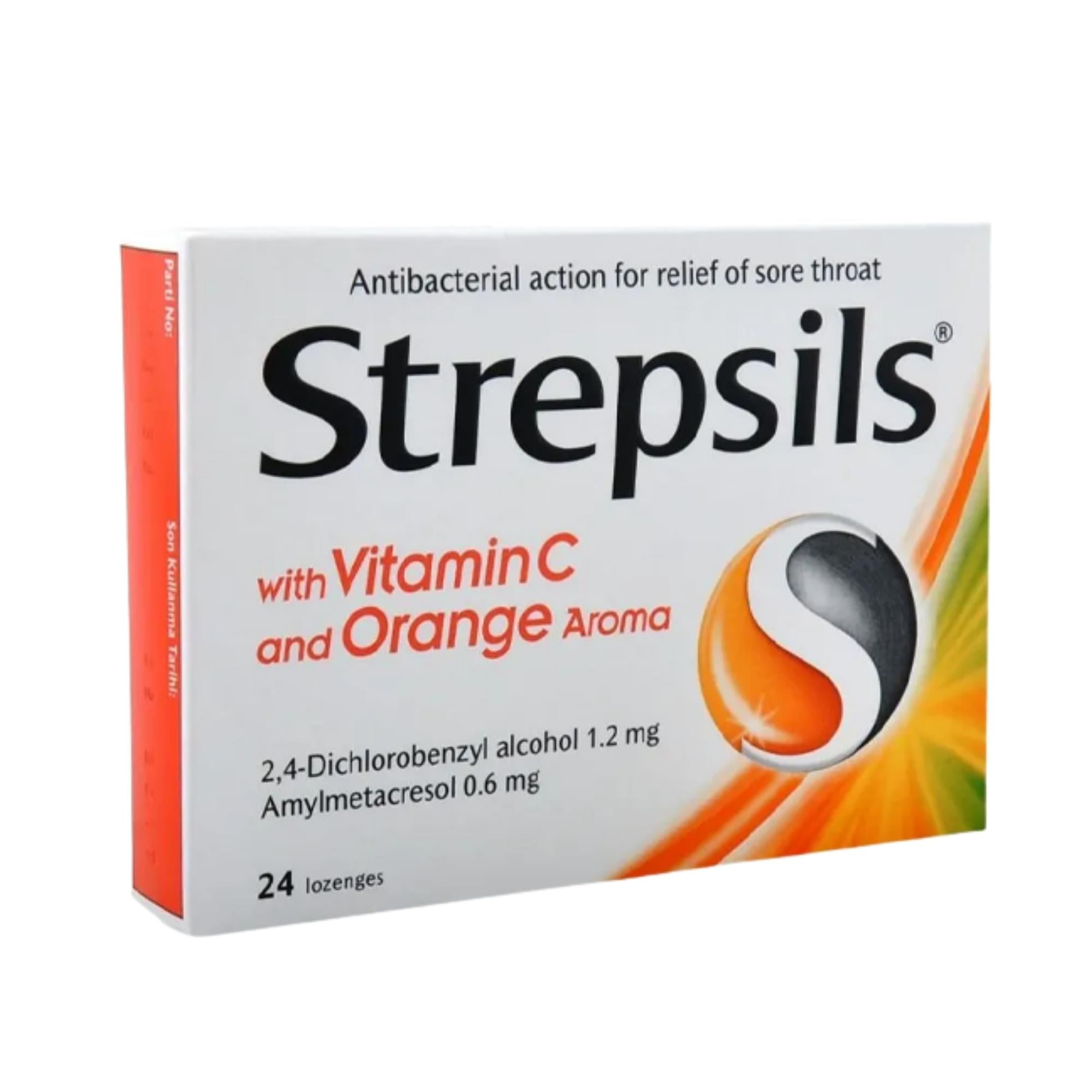 Strepsils C Vitaminli Portakal Aromalı Pastil 24 Adet