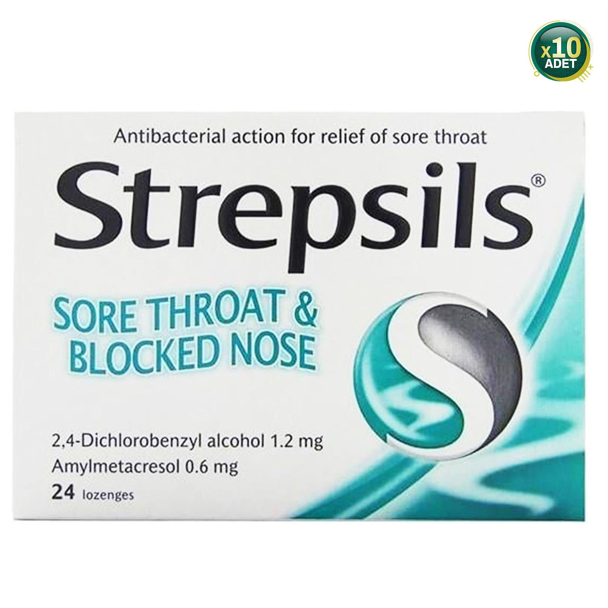 Strepsils Mentollü 24 Pastil 10 Adet