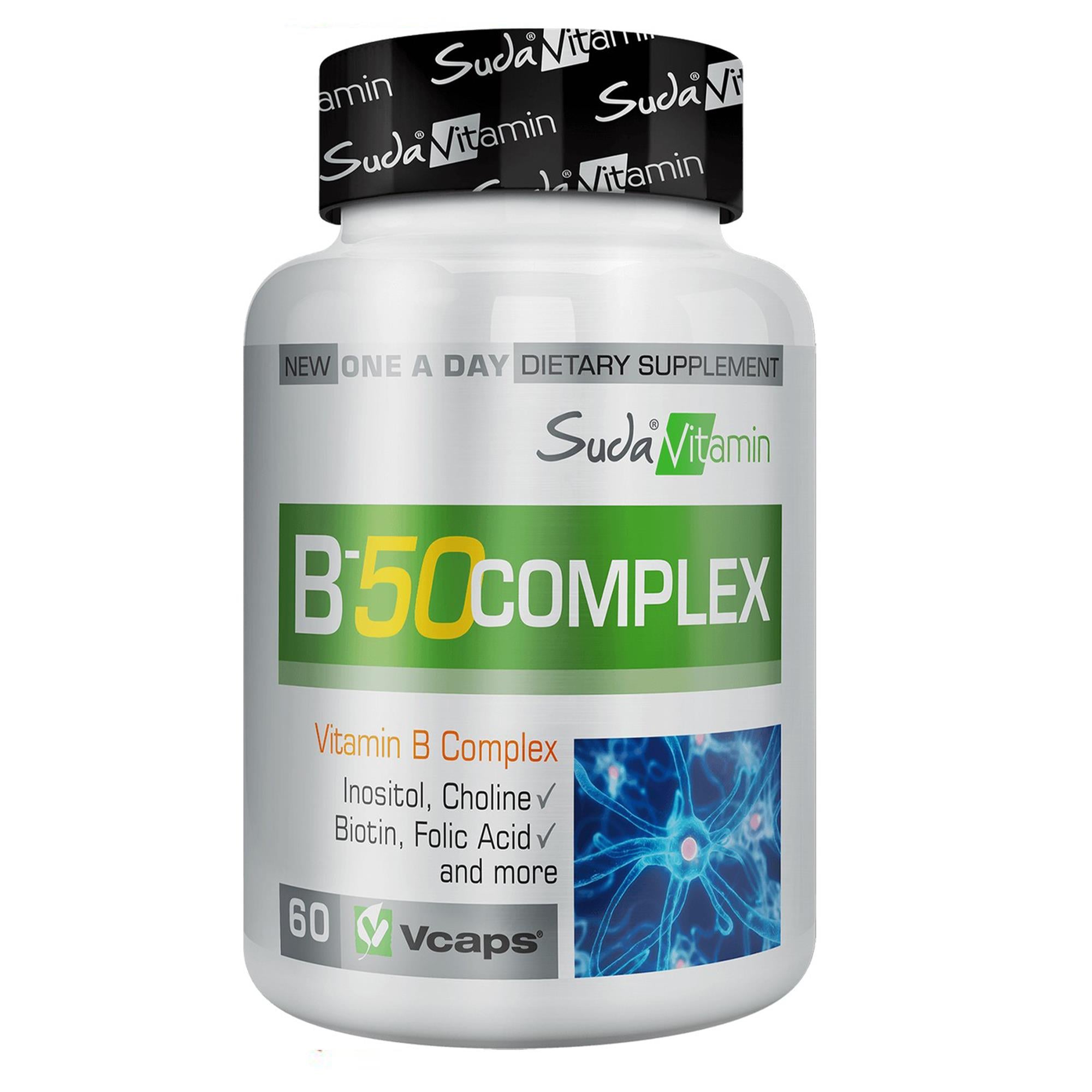 Suda Vitamin B-50 Complex 60 Bitkisel Kapsül