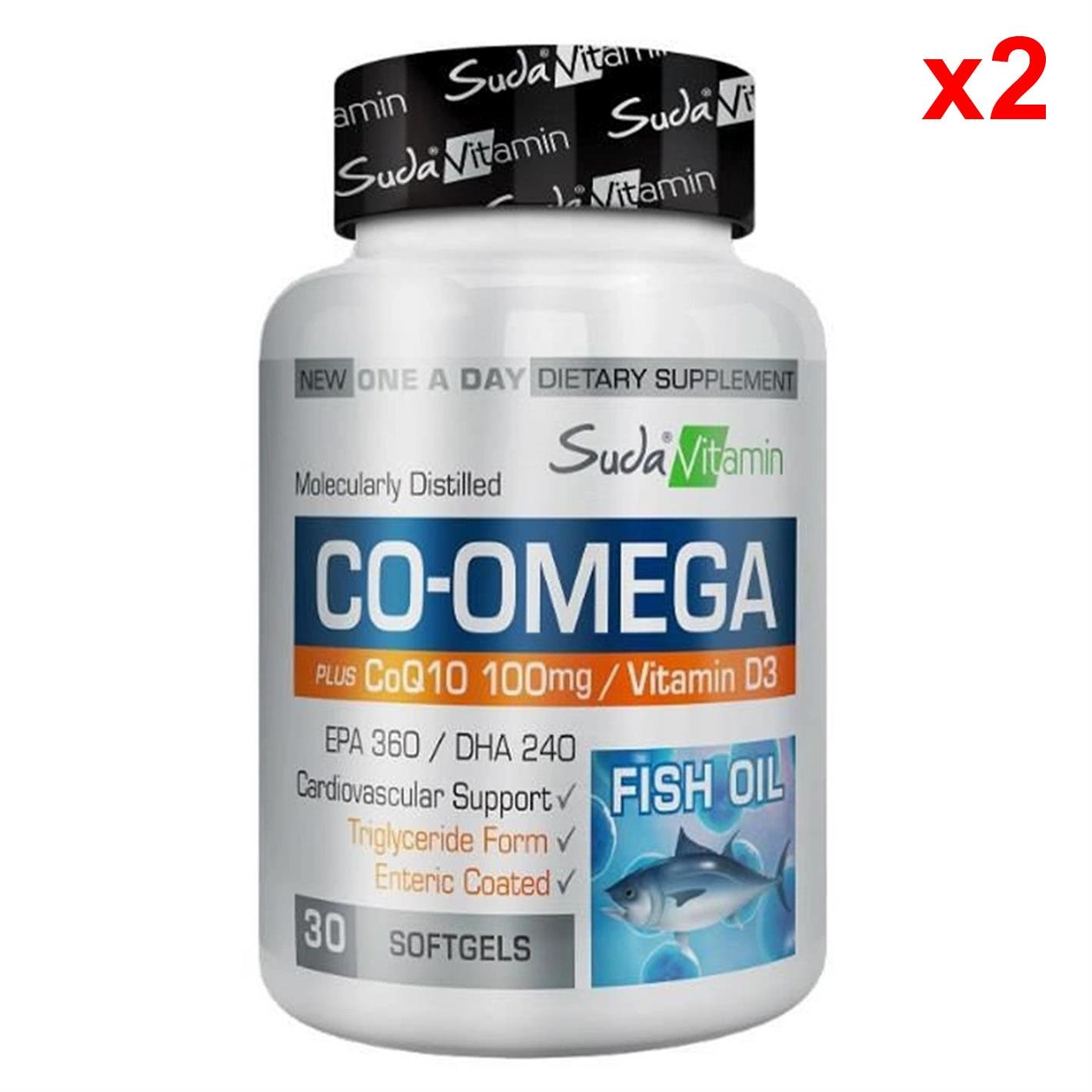 Suda Vitamin CO-Omega Coenzyme Q10 30 Yumuşak Kapsül 2 Adet