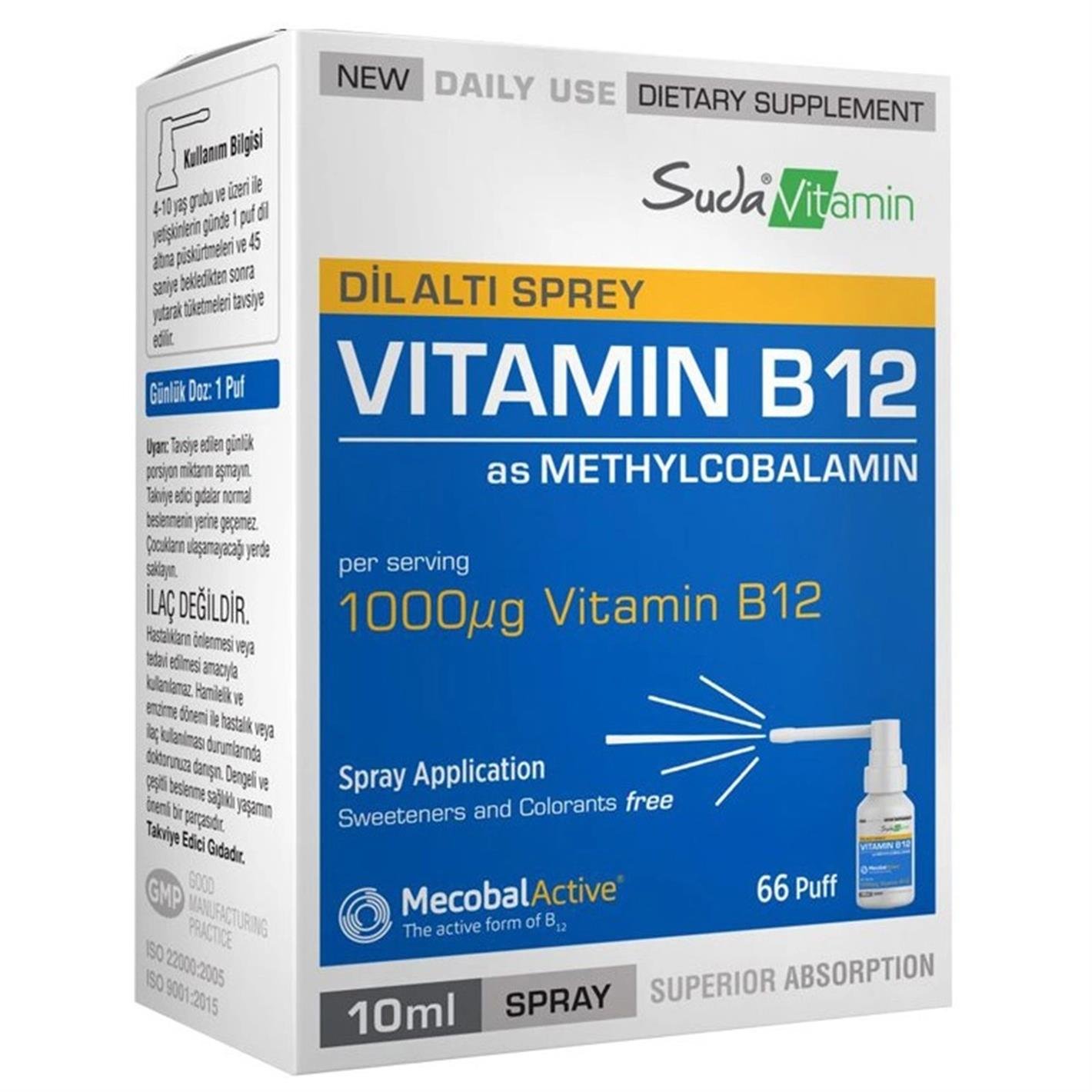 Suda Vitamin Vitamin B12 Sprey 10 ml