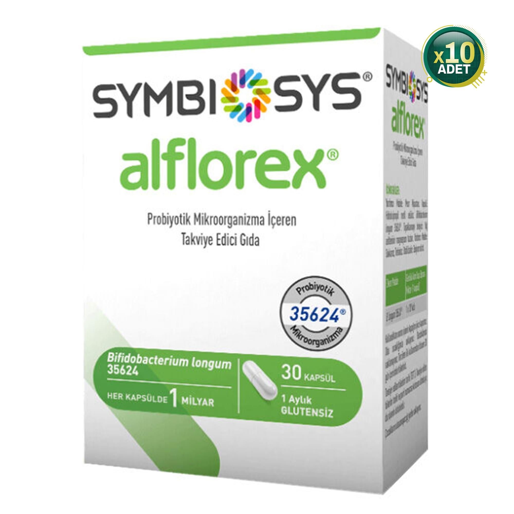Symbiosys Symbiosys Alflorex Probiyotik 30 Kapsül 10'lu Probiyotik 30 Kapsül (MF-173638-10)