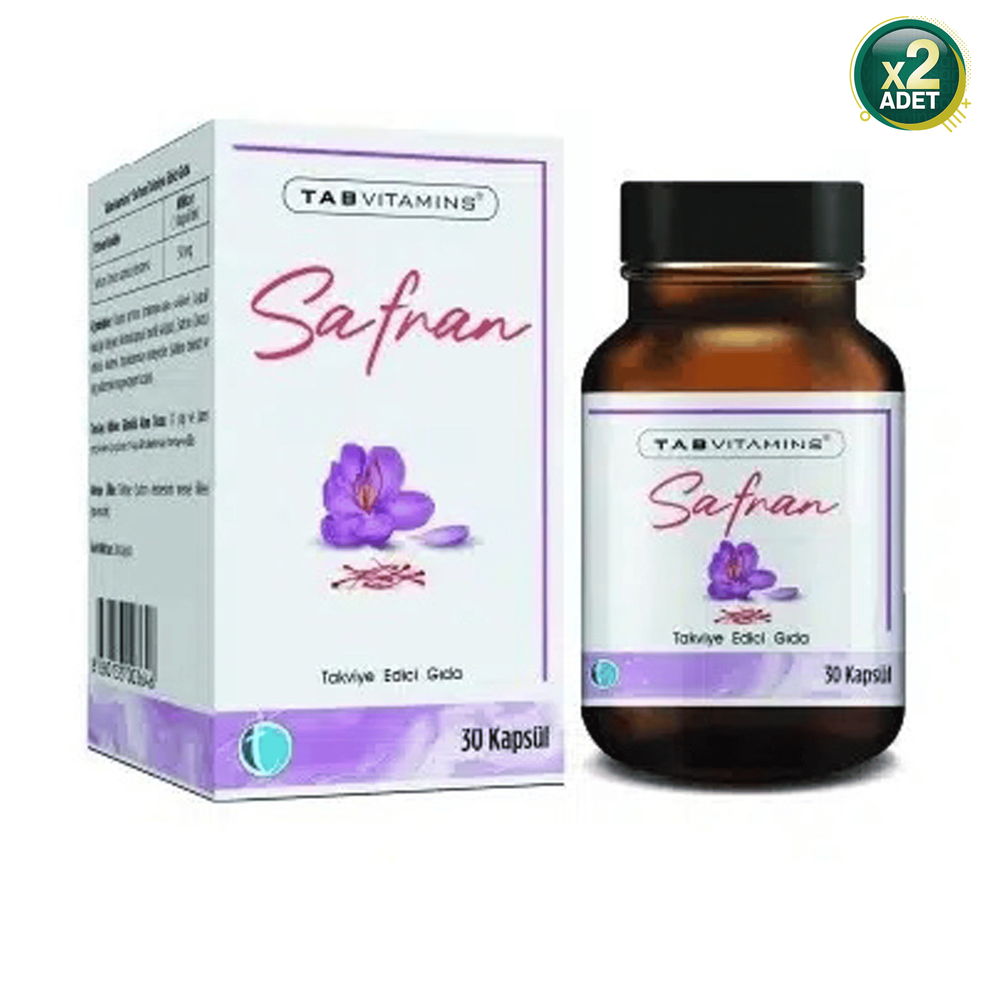 Tab Vitamins Safran 50 mg 30 Kapsül 2 Adet