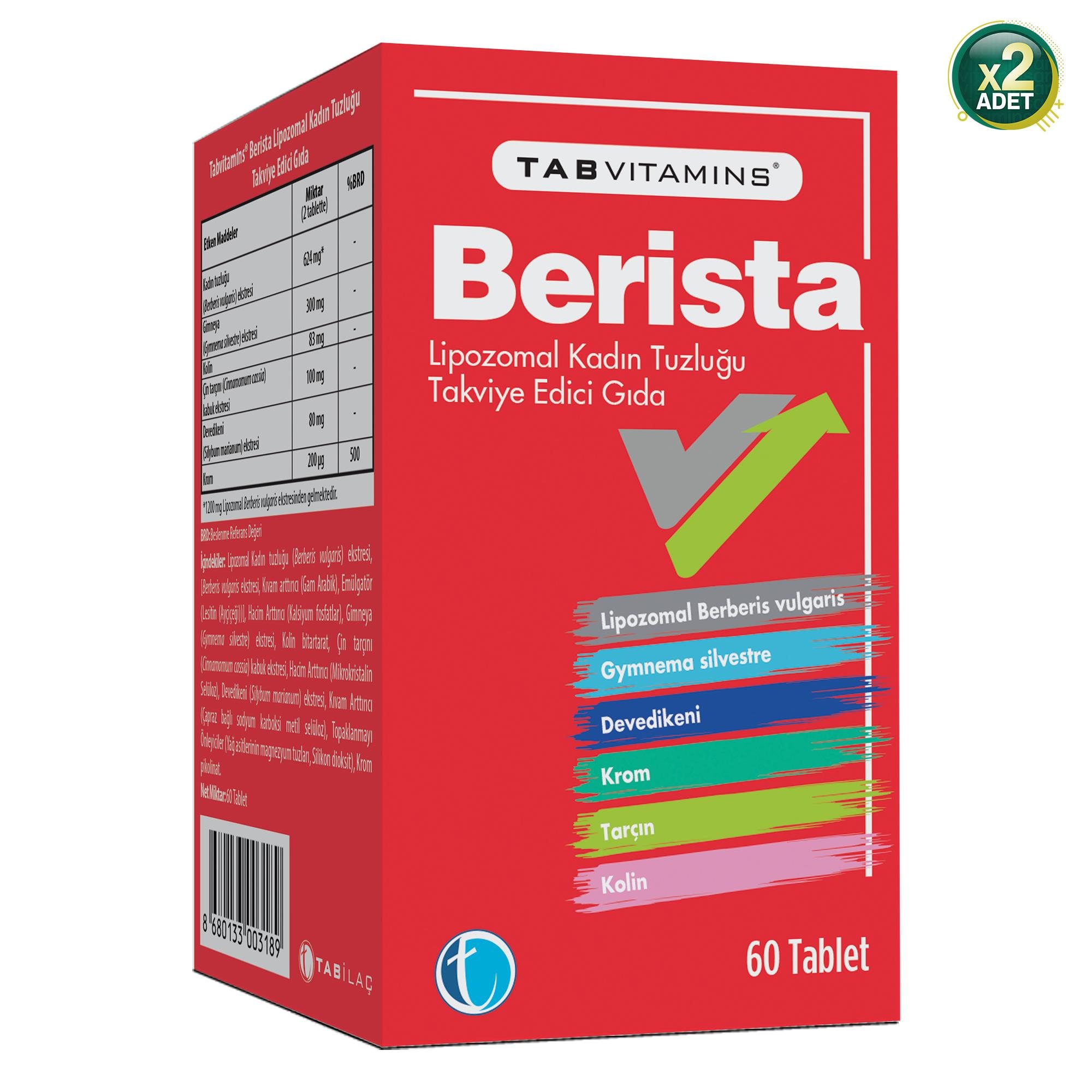 Tabvitamins Berista 60 Tablet 2 Adet