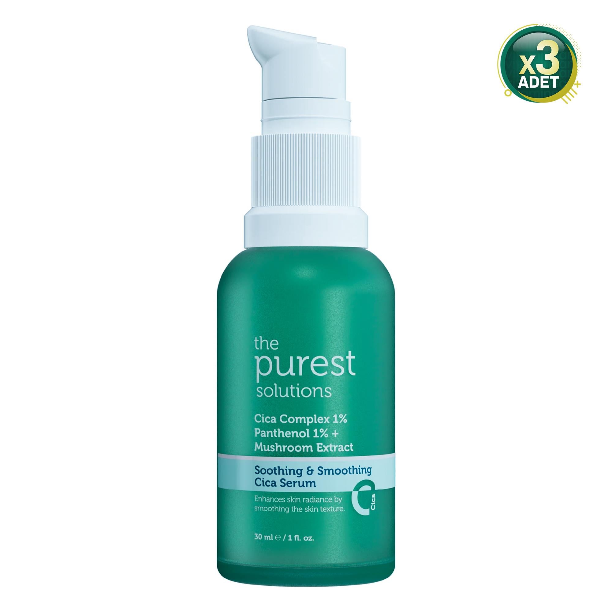 The Purest Solutions Cica Kızarıklık Karşıtı ve Bariyer Onarıcı Yüz Serumu 30 ml 3 Adet