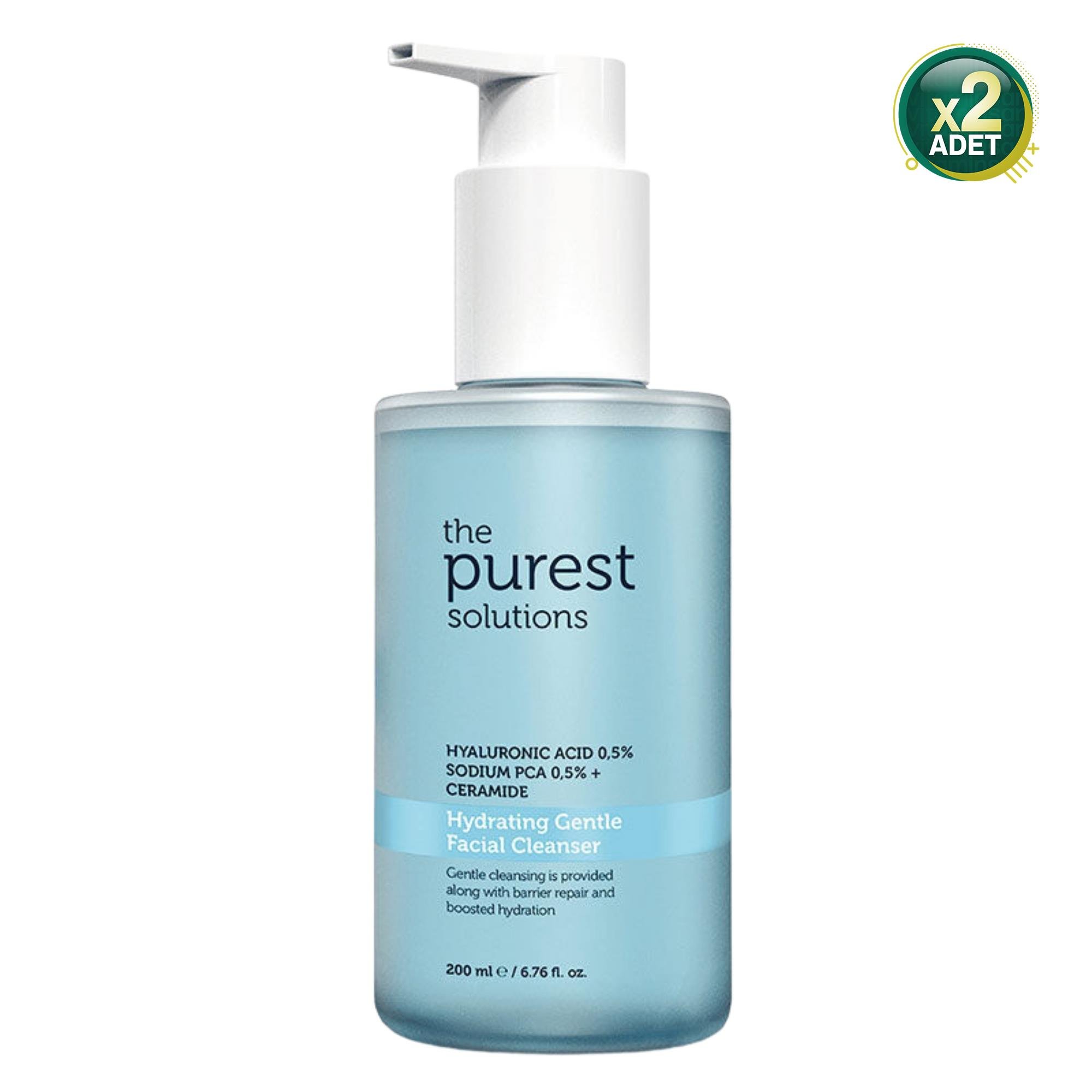 The Purest Solutions Hydrating Gentle Kuru ve Karma Ciltler için Yüz Temizleme Jeli 200 ml 2 Adet